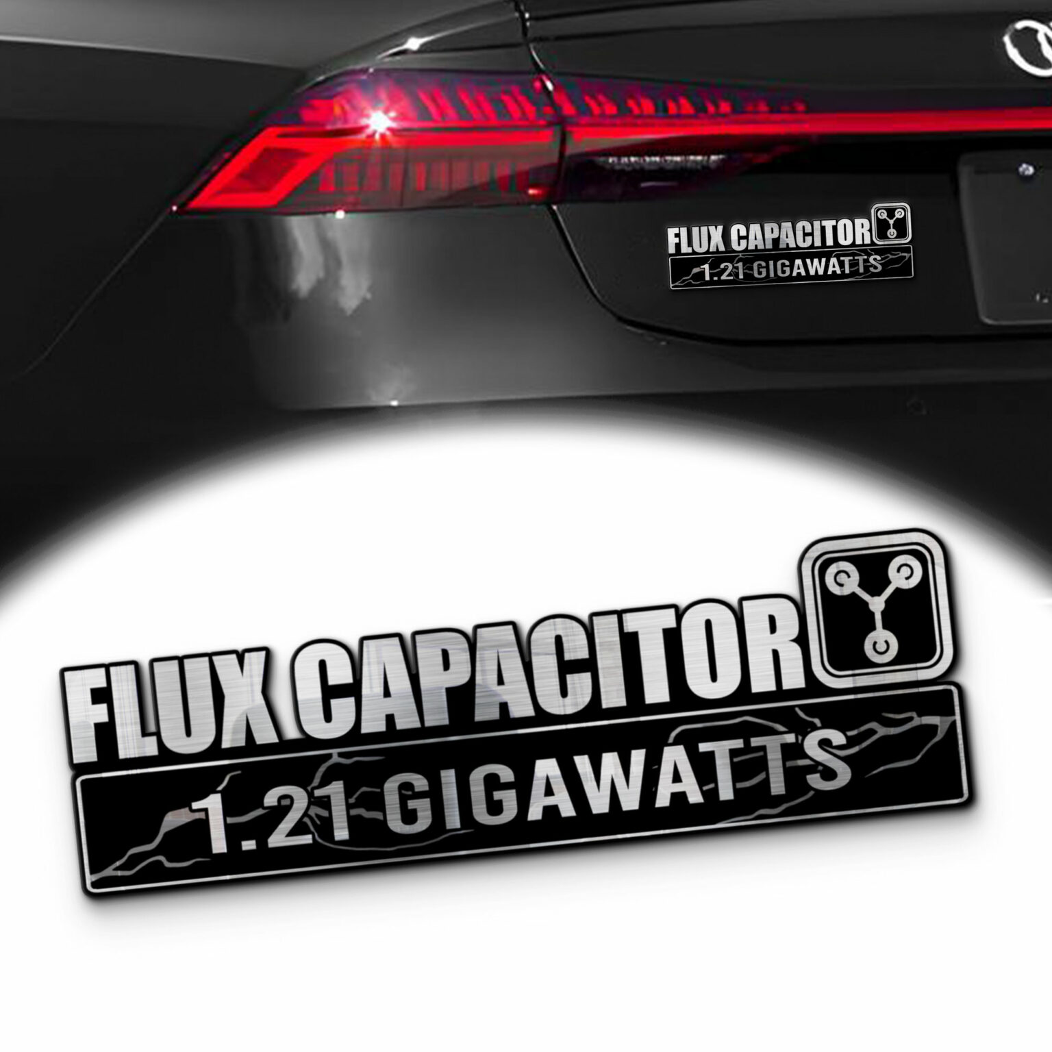Flux Capacitor 1.21 Gigawatts Car Emblem BohoPride