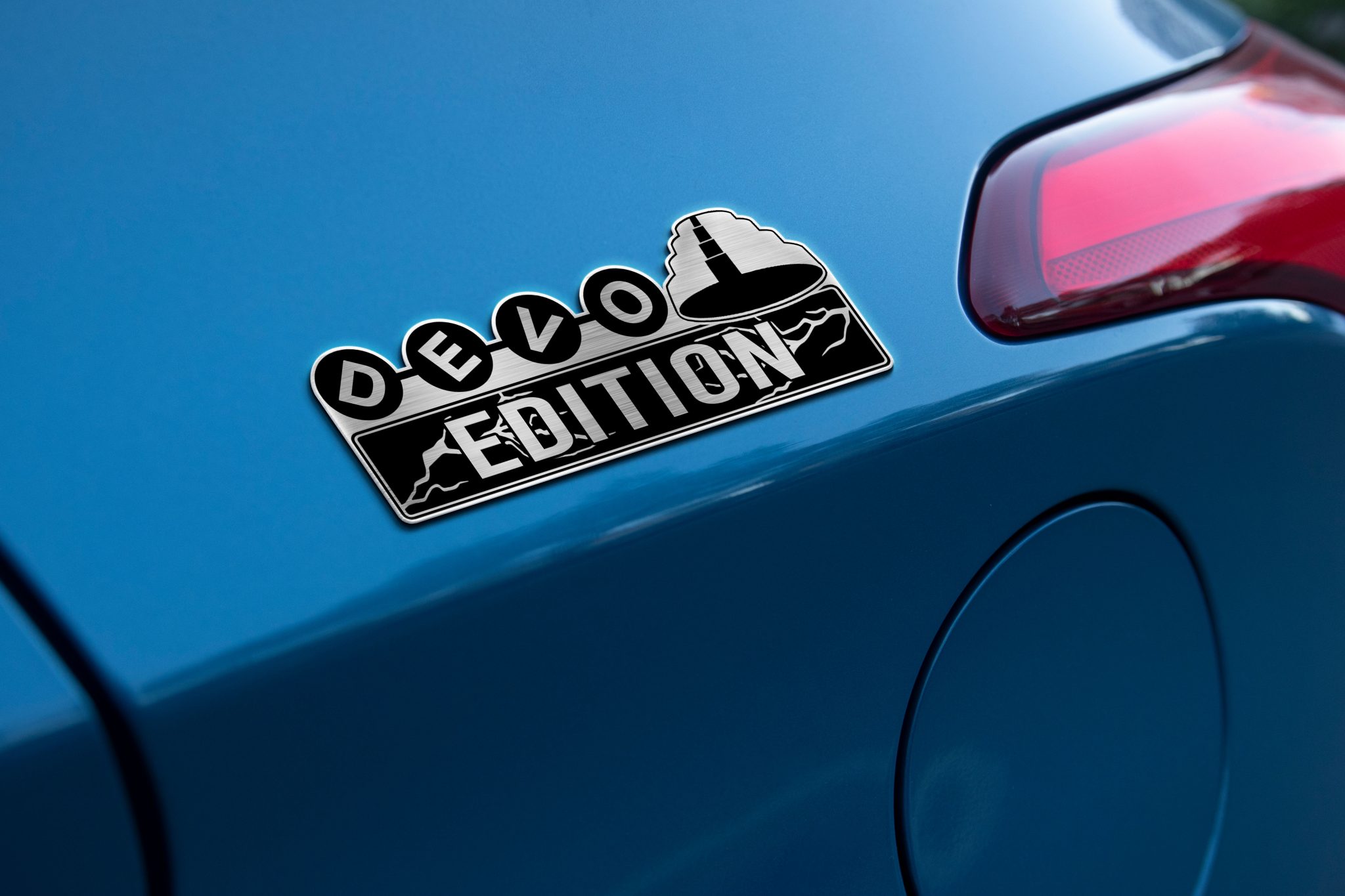 Devo Car Sticker Devo Edition Laser Engraved Car Name Emblem – BohoPride