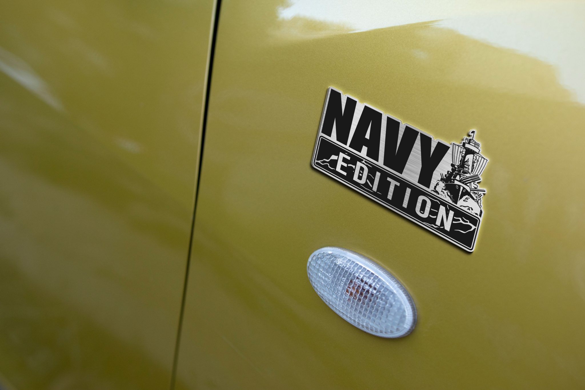 Navy Edition Laser Engraved Car Badge – BohoPride