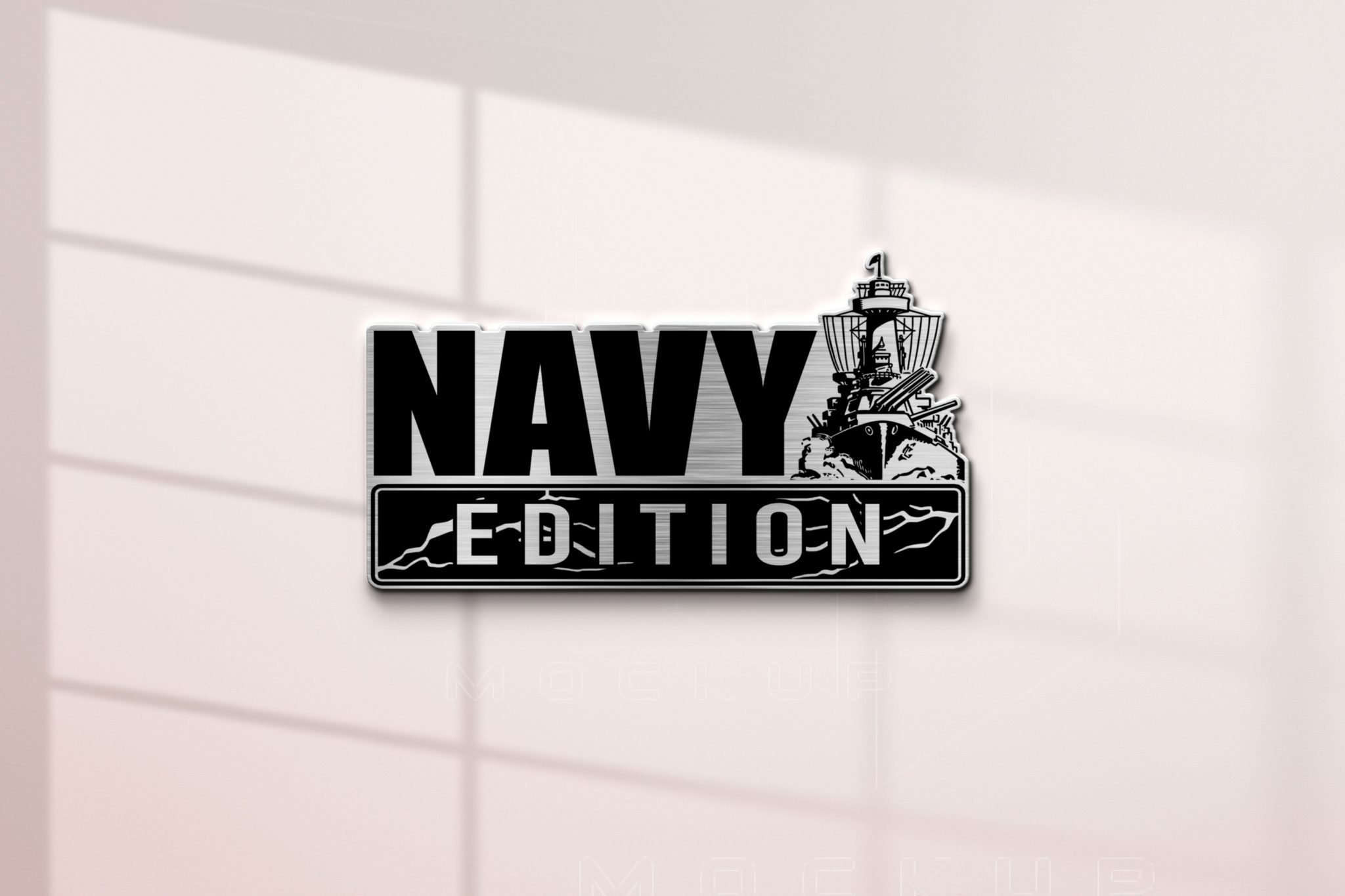 Navy Edition Laser Engraved Car Badge – BohoPride