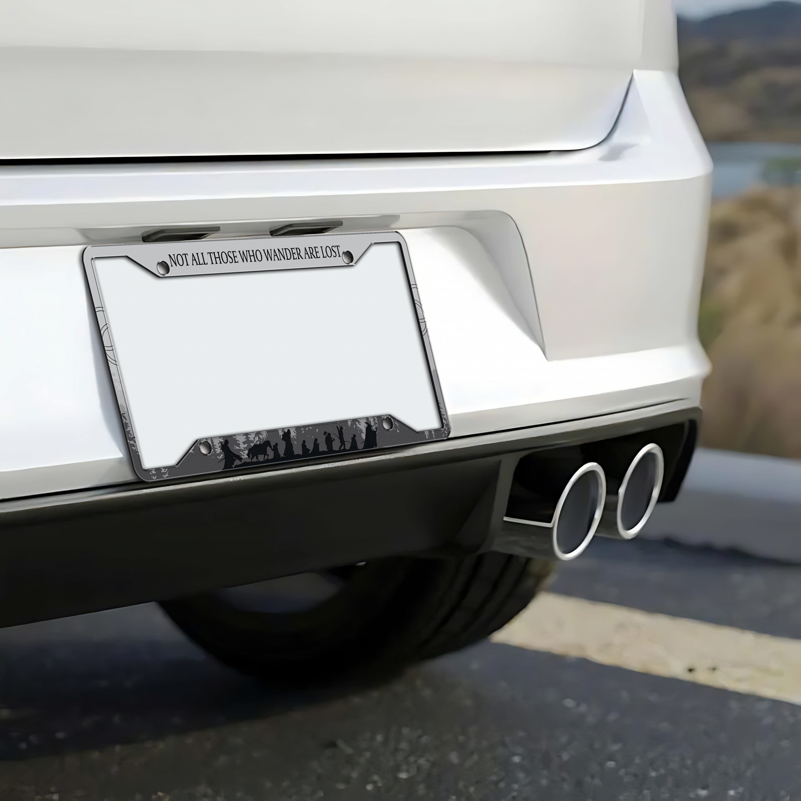 The Lord of the Rings 3D Raised License Plate Frame mockup 3