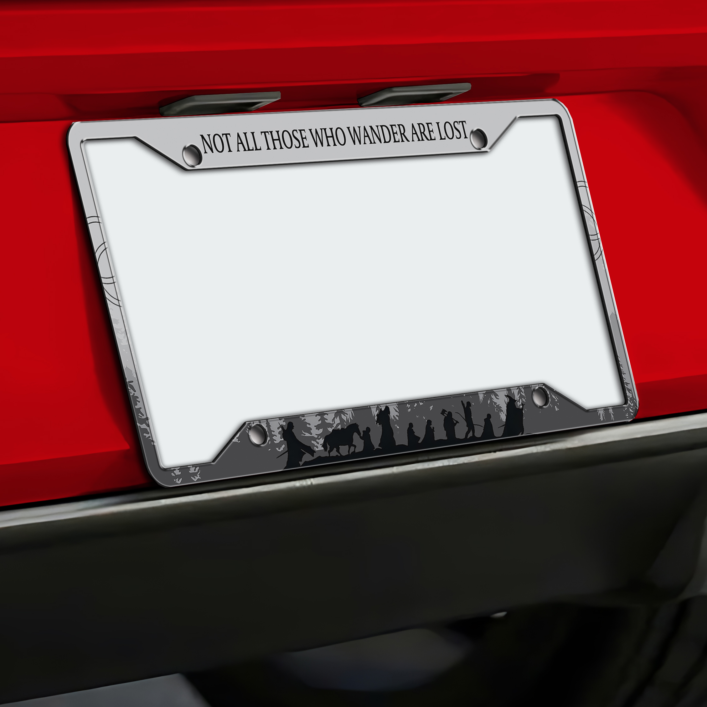 The Lord of the Rings 3D Raised License Plate Frame mockup 4