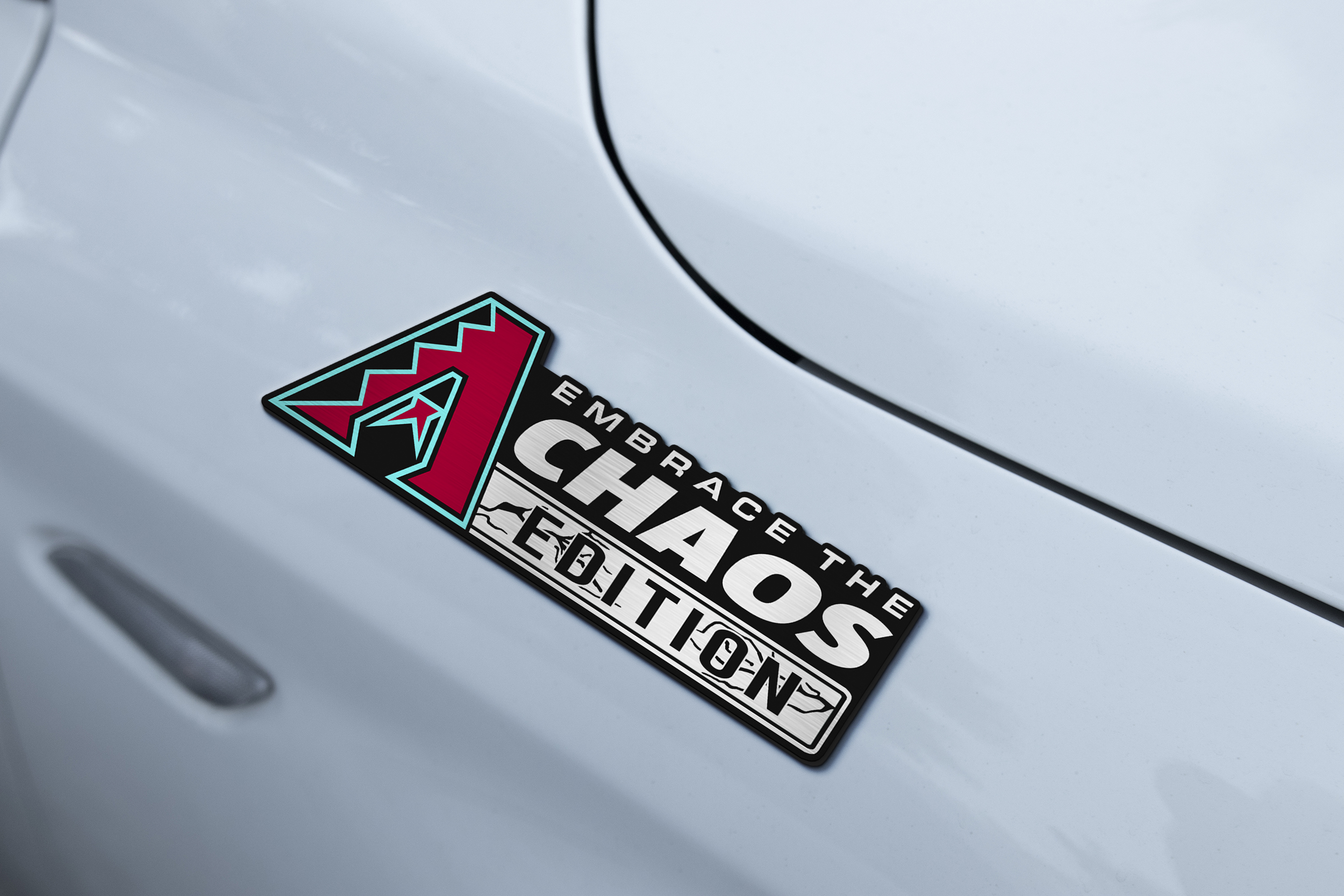 Arizona Diamondbacks Car Name Emblem Badge mockup 3
