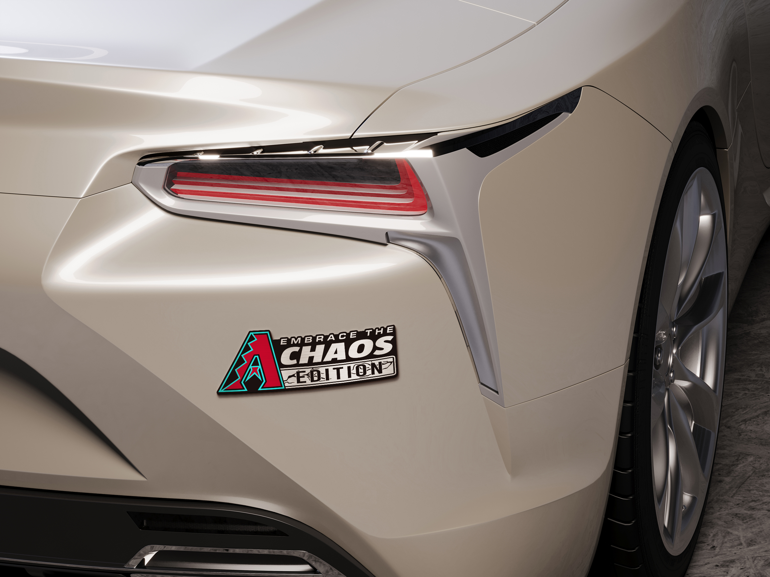 Arizona Diamondbacks Car Name Emblem Badge mockup 5