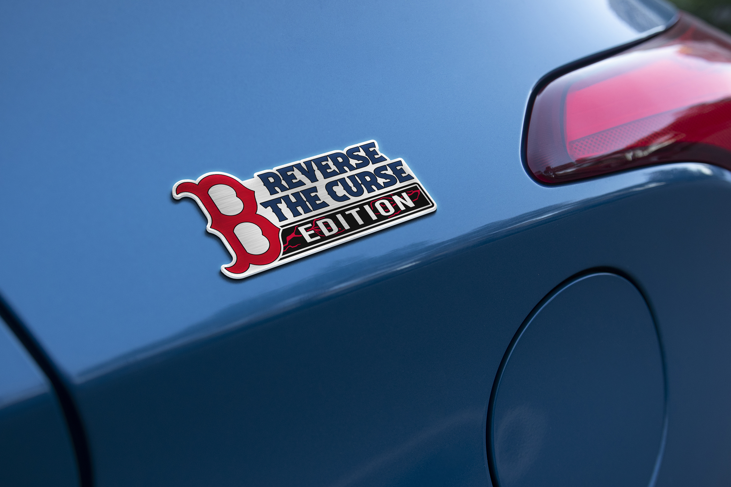 Boston Red Sox Car Name Emblem Badge mockup 2