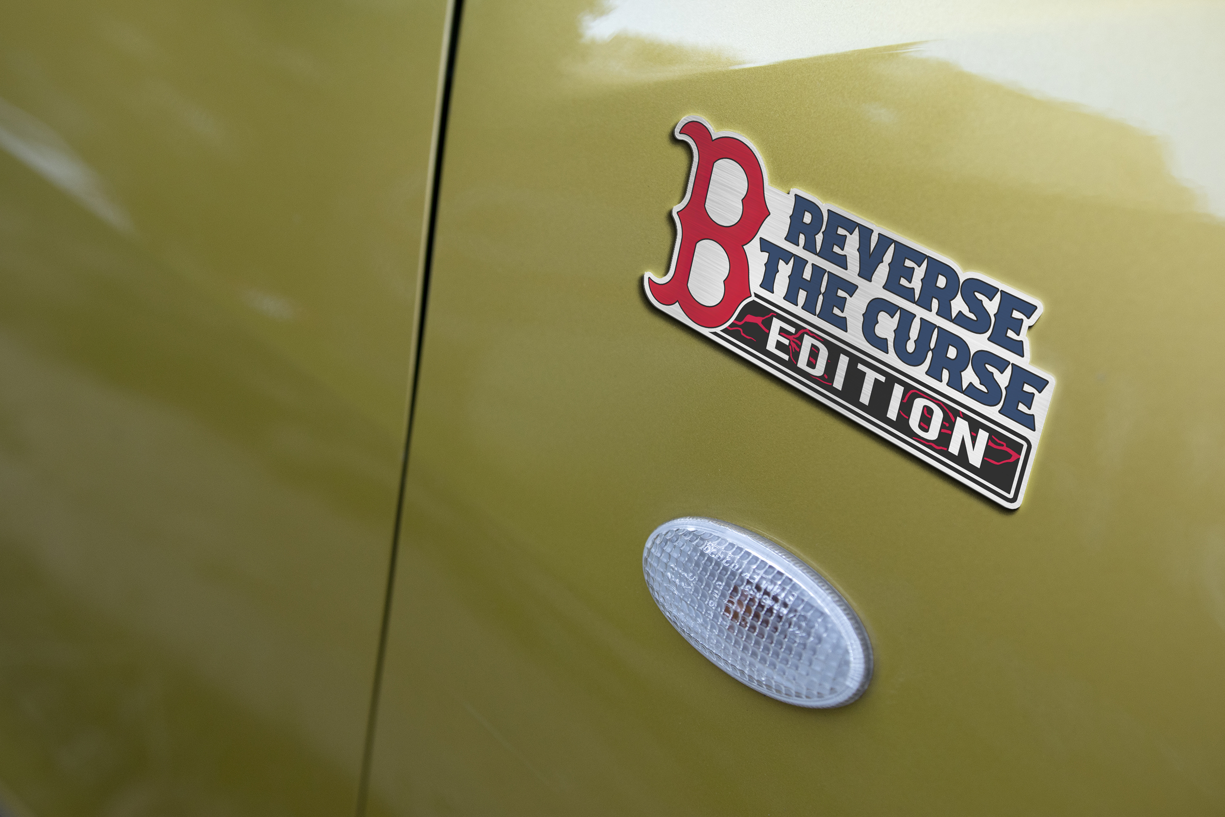 Boston Red Sox Car Name Emblem Badge mockup 4