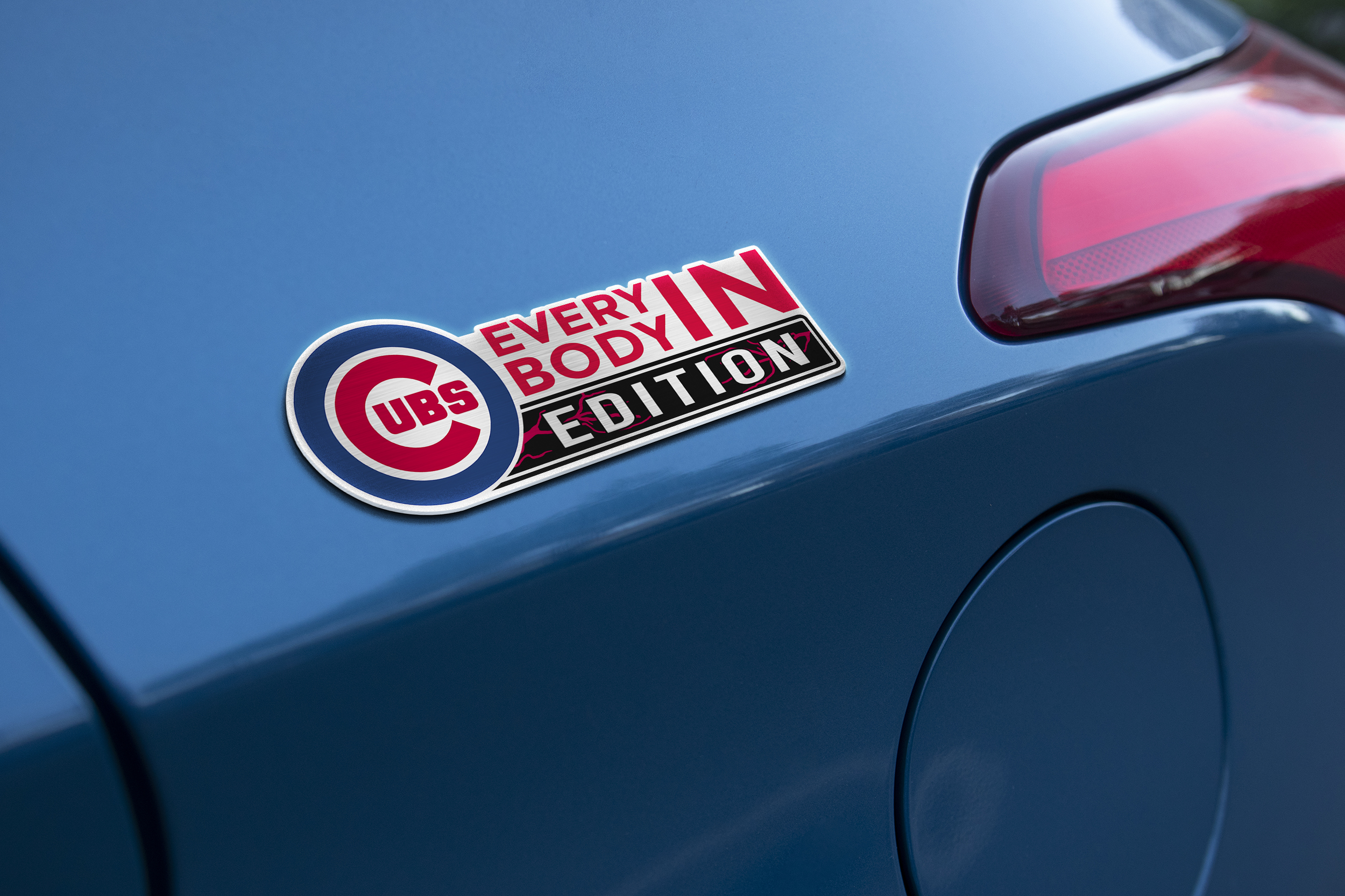 Chicago Cubs Car Name Emblem Badge mockup 2