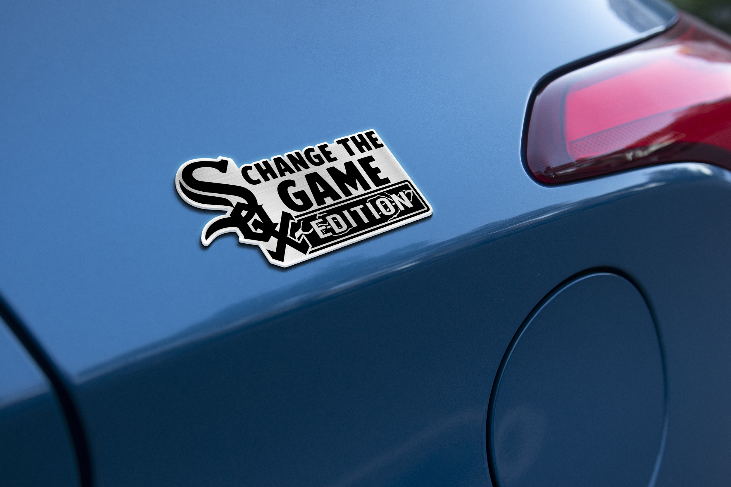 Chicago White Sox Car Name Emblem Badge mockup 2