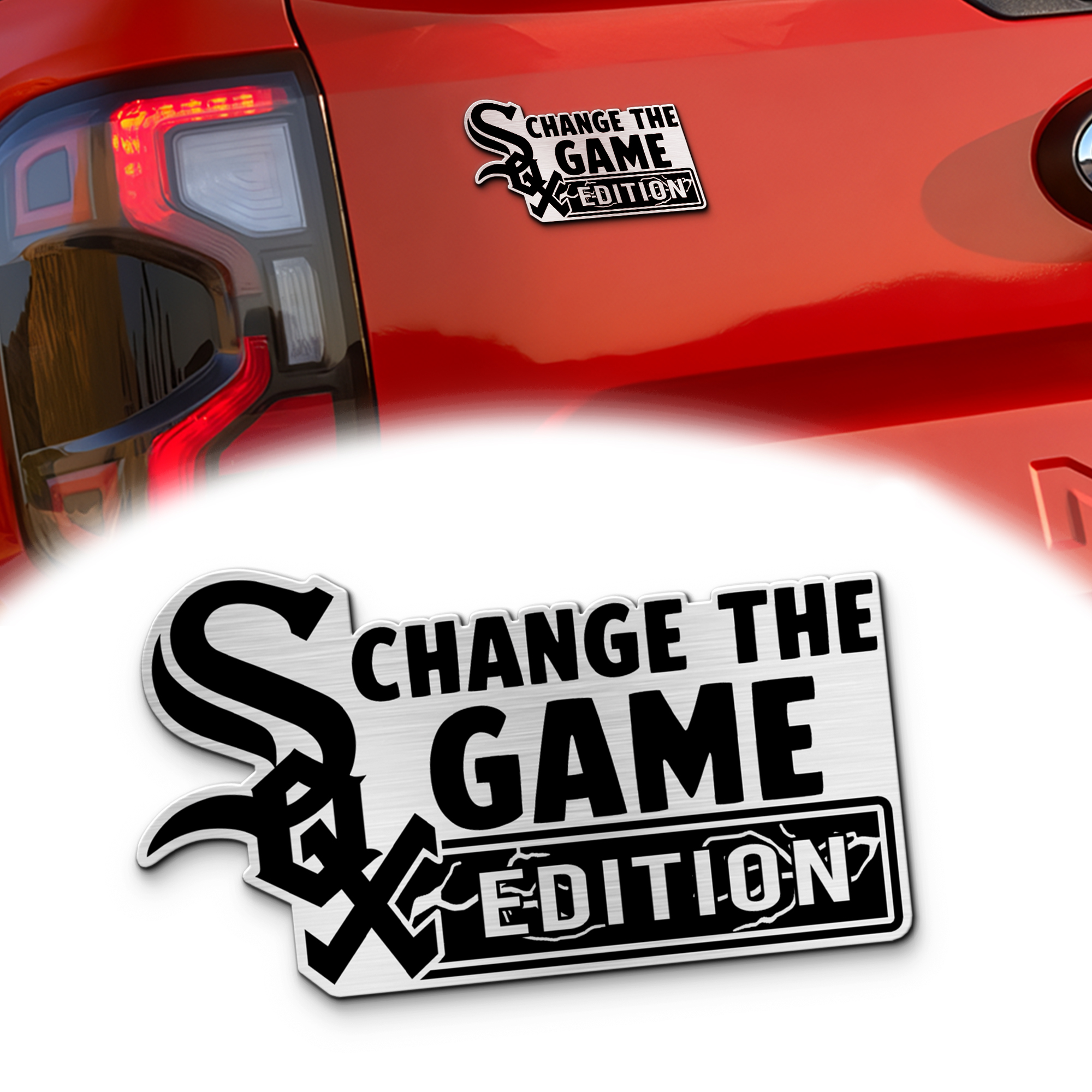 Chicago White Sox Car Name Emblem Badge mockup ads 2 Red (1)