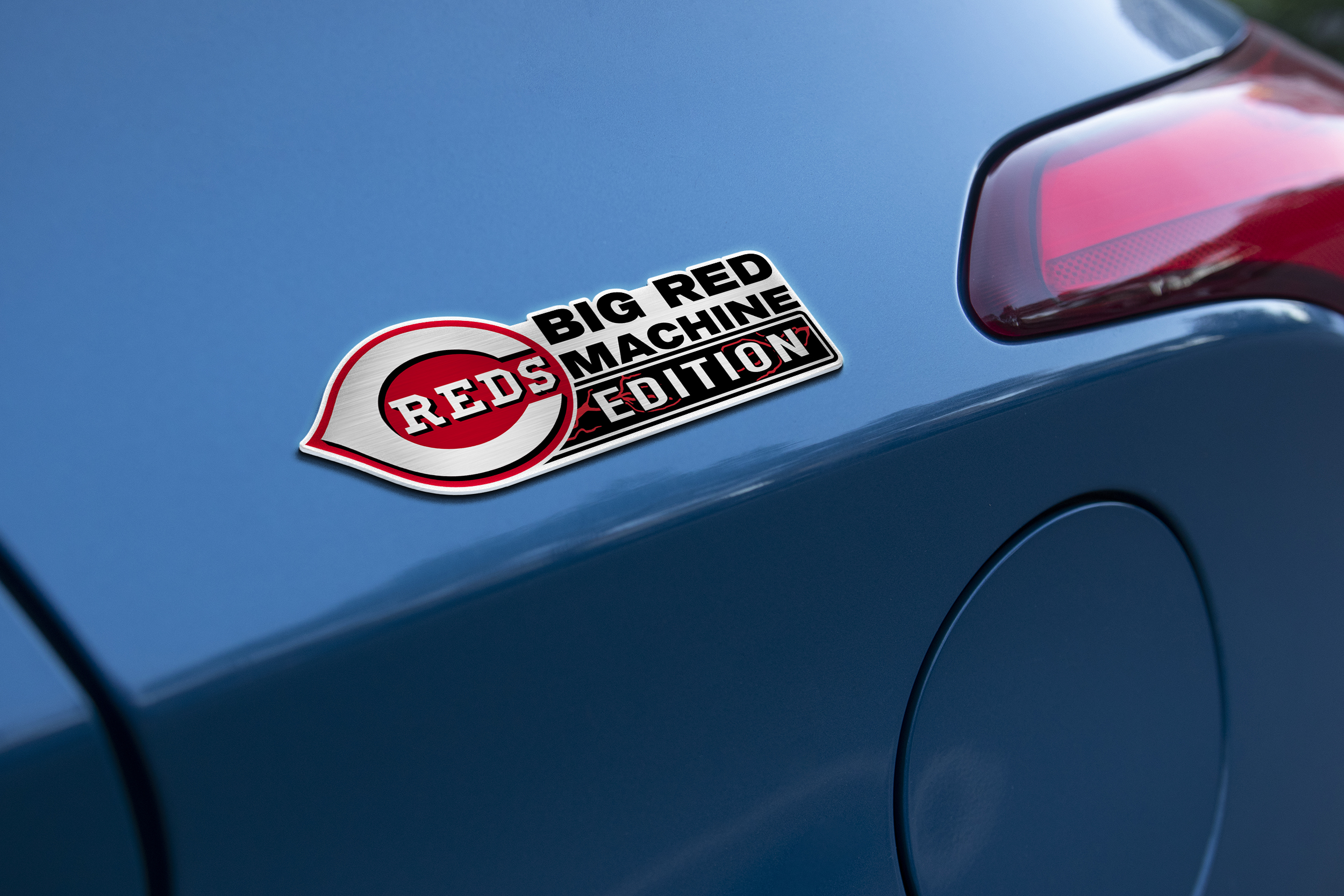 Cincinnati Reds Car Name Emblem Badge mockup 2