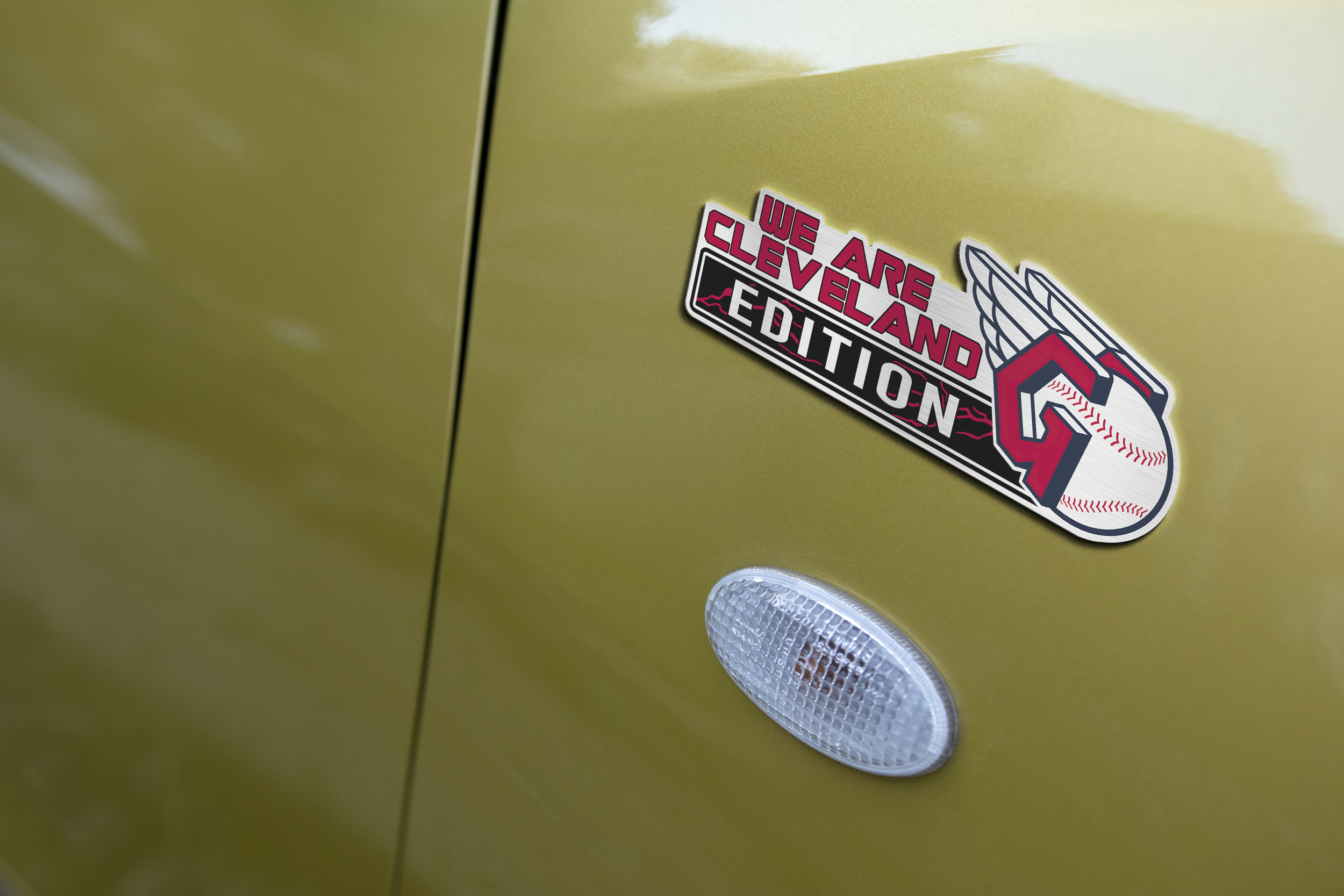 Cleveland Guardians Car Name Emblem Badge mockup 4