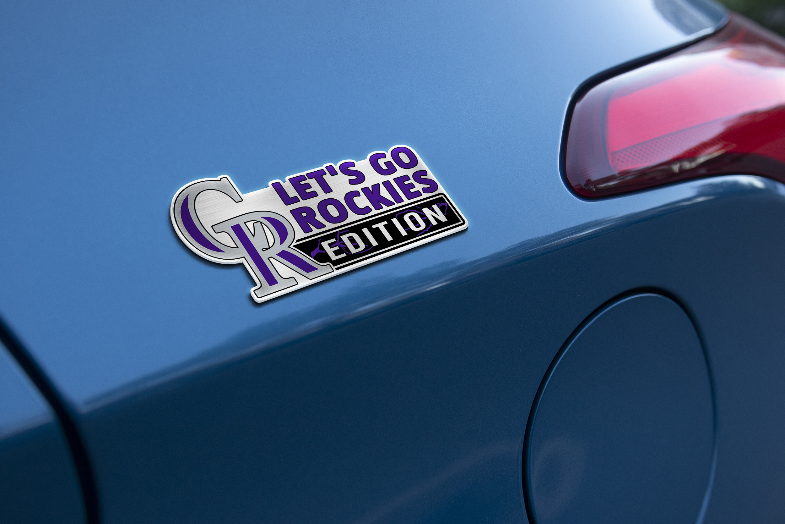 Colorado Rockies Car Name Emblem Badge mockup 2