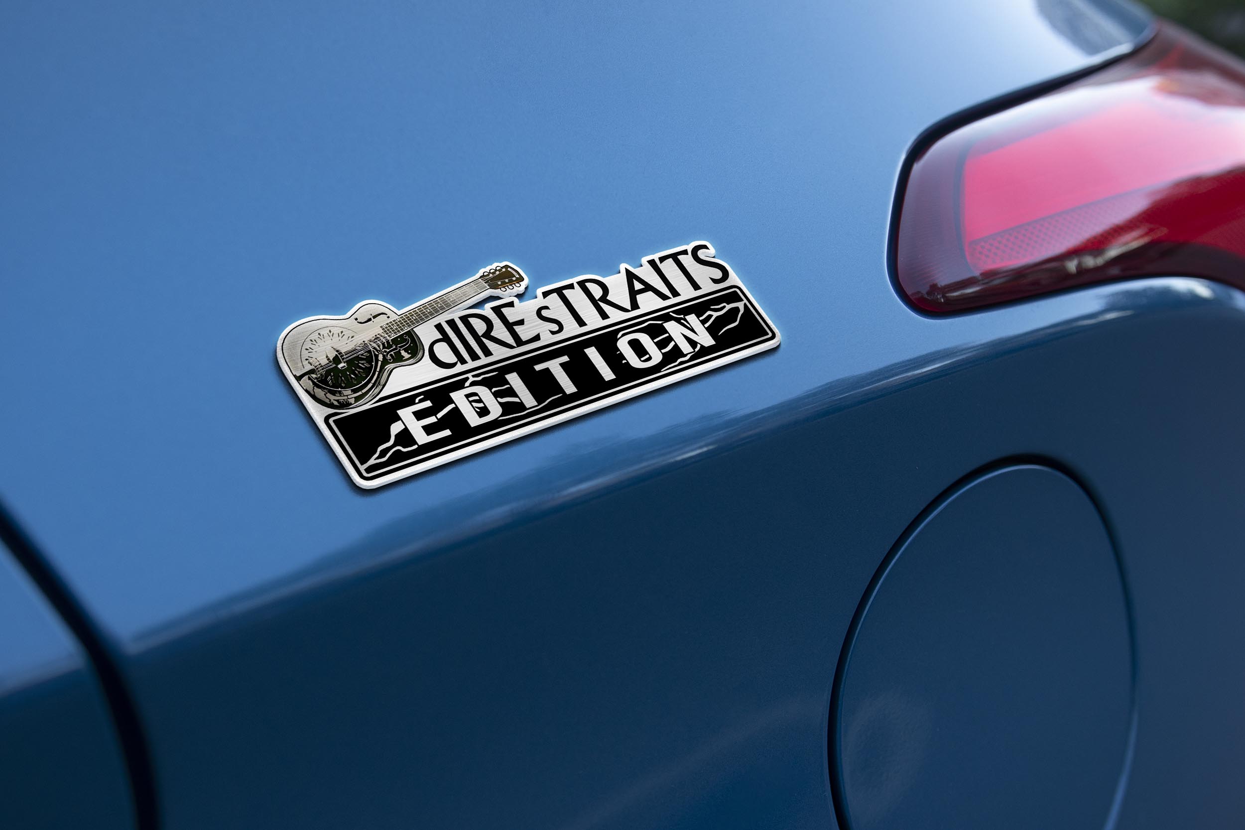 Dire Straits Car Name Emblem Badge mockup 2