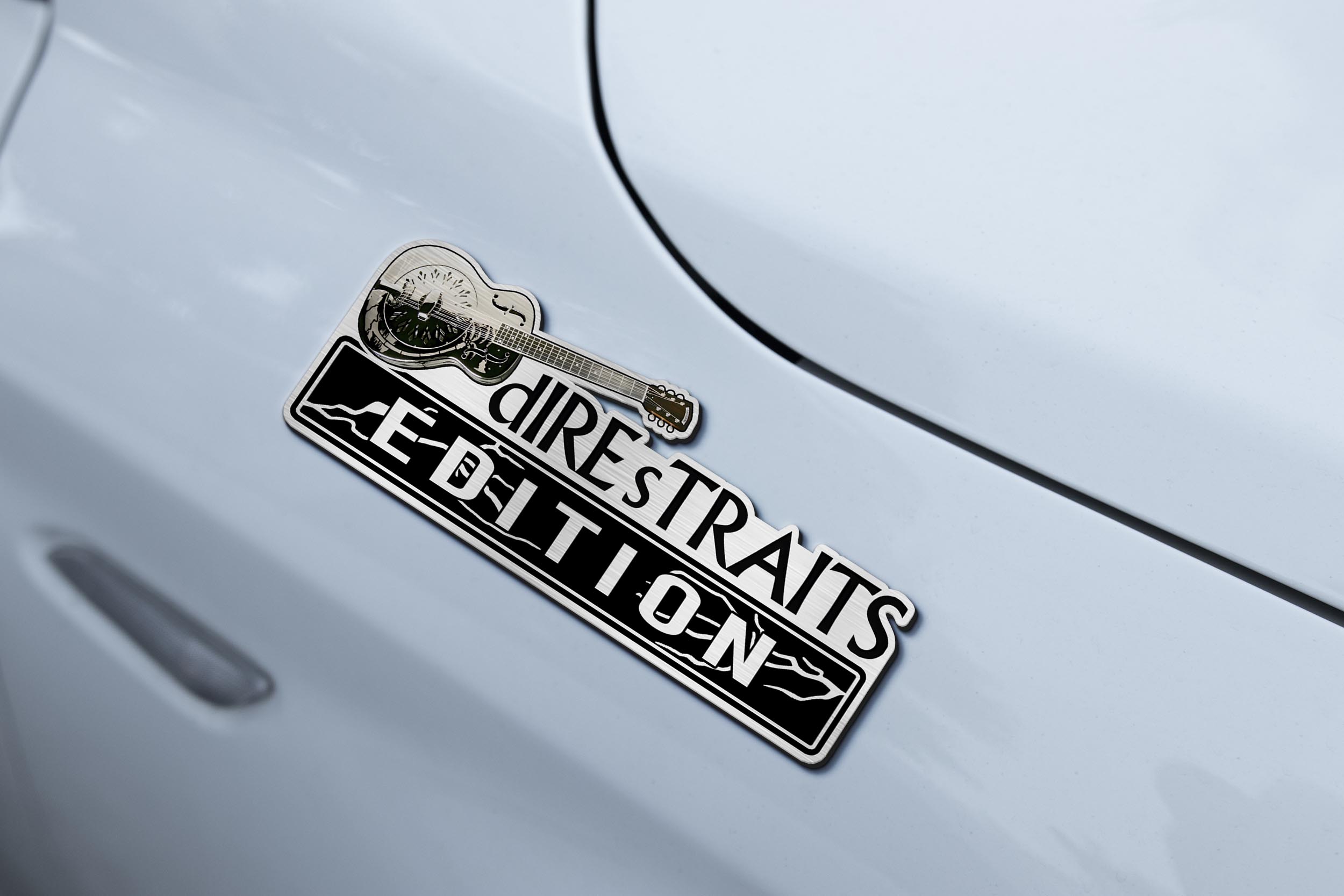 Dire Straits Car Name Emblem Badge mockup 3
