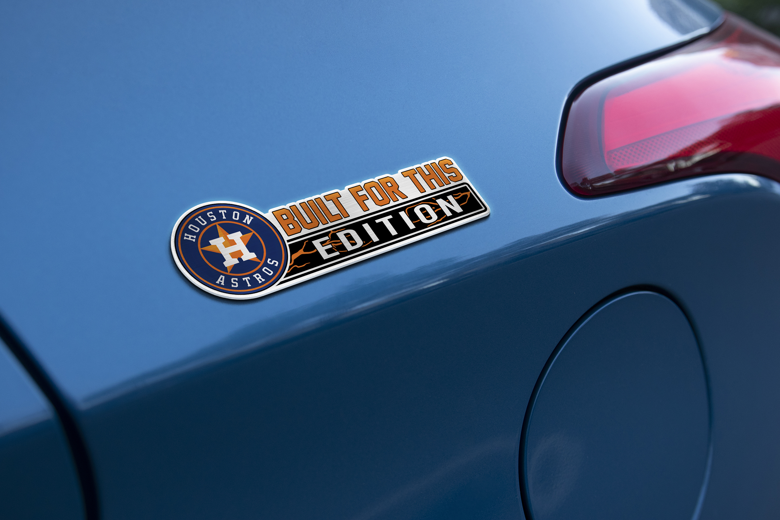 Houston Astros Car Name Emblem Badge mockup 2