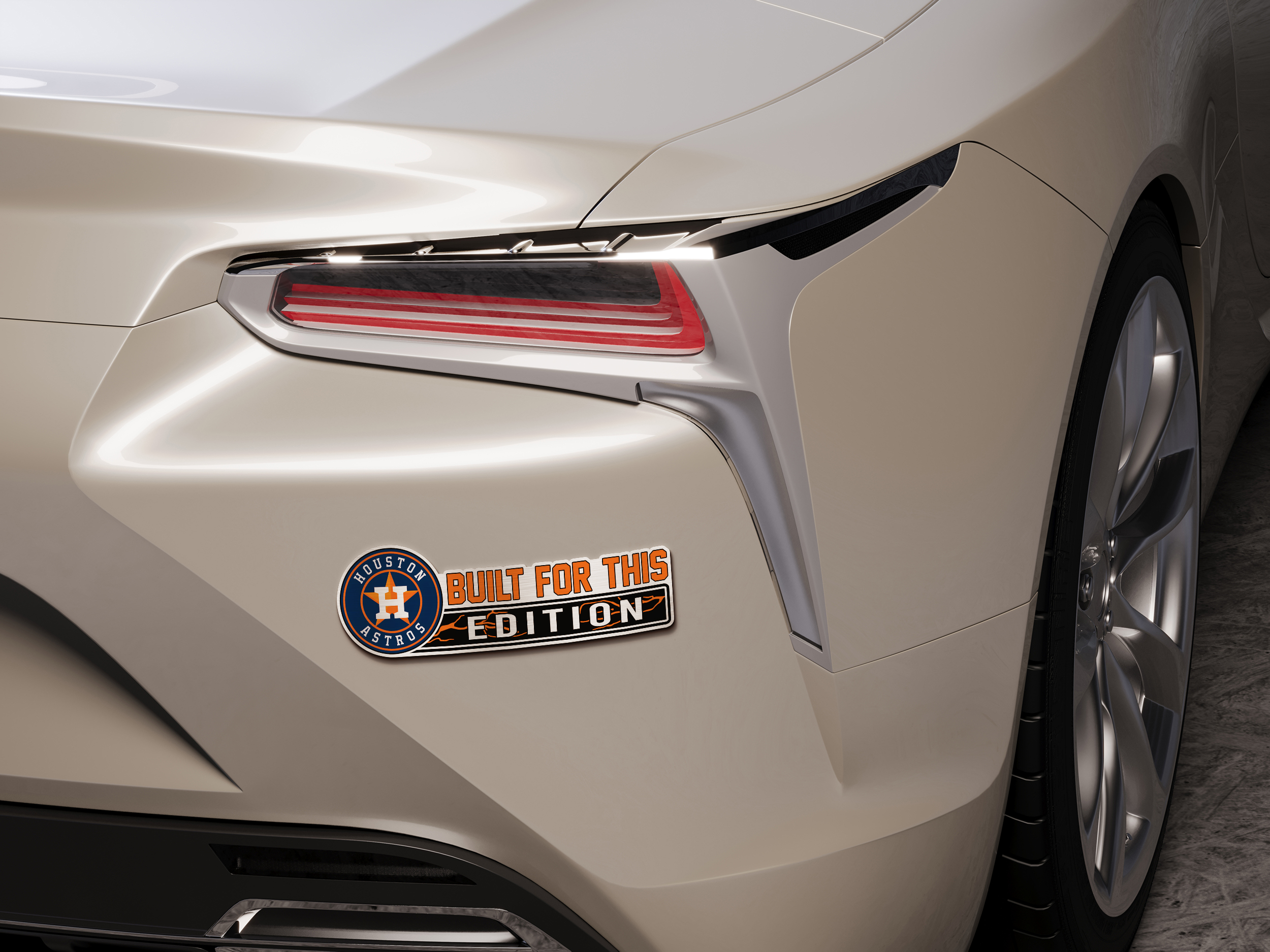Houston Astros Car Name Emblem Badge mockup 5