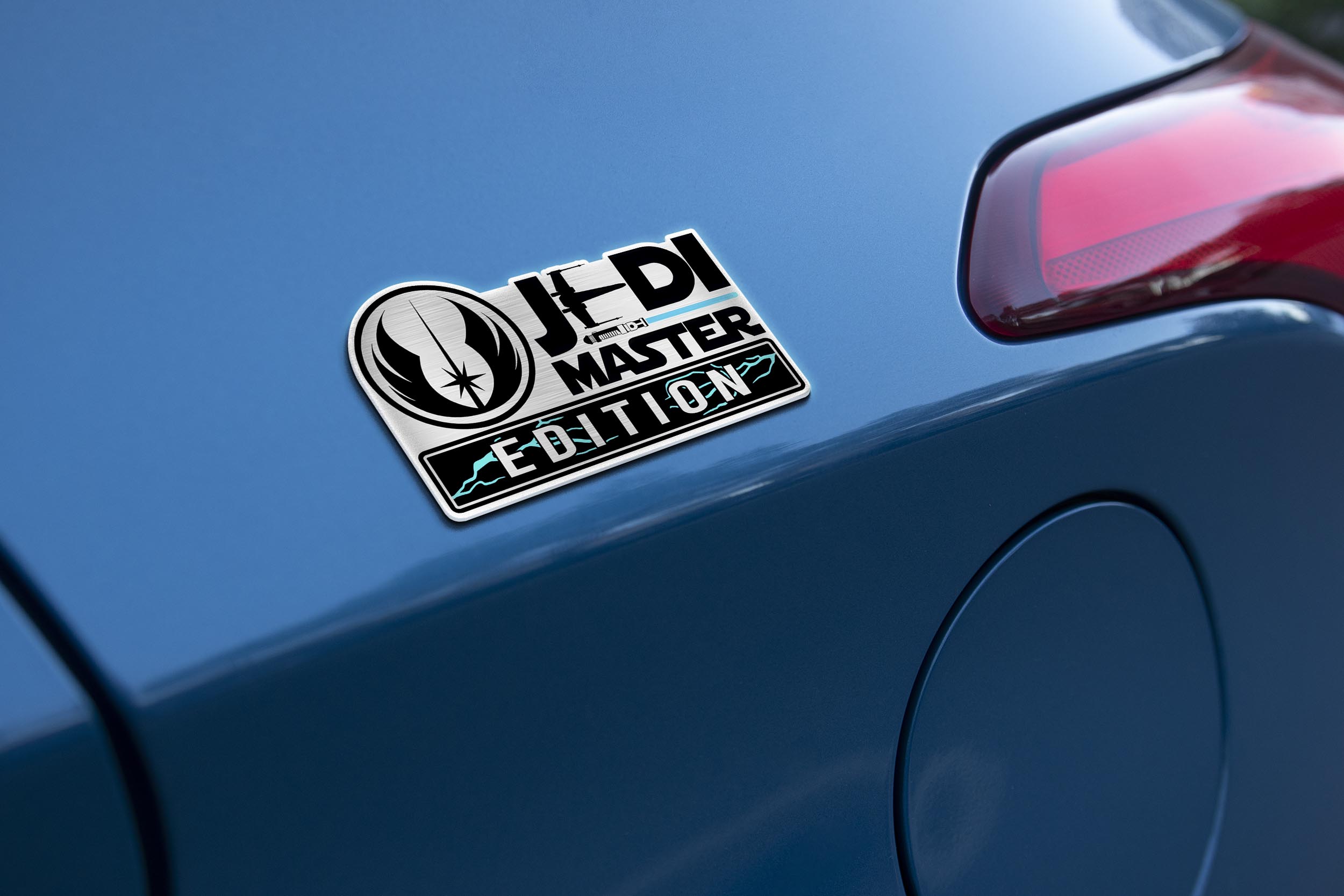 Jedi Car Name Emblem Badge mockup 2