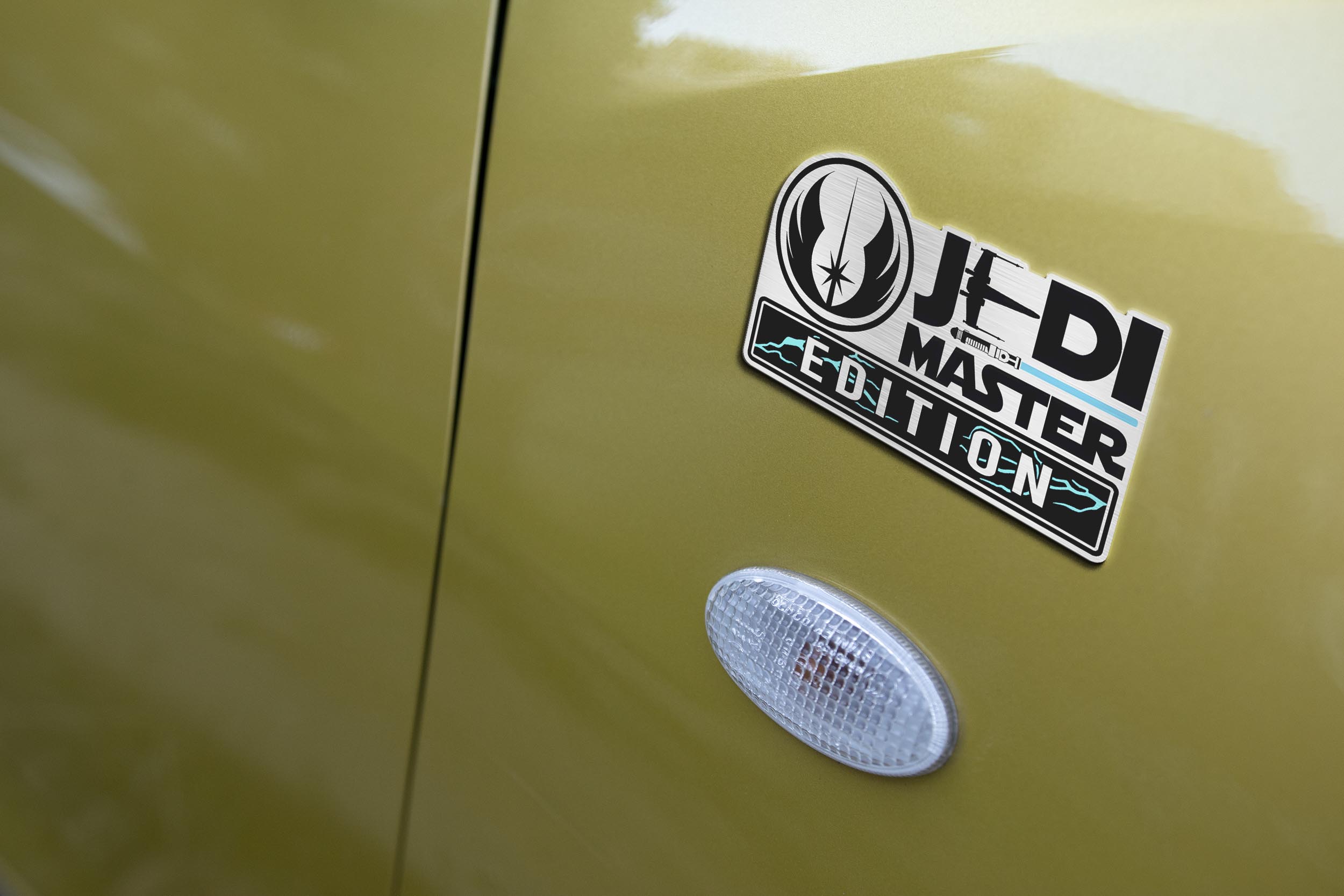 Jedi Car Name Emblem Badge mockup 4