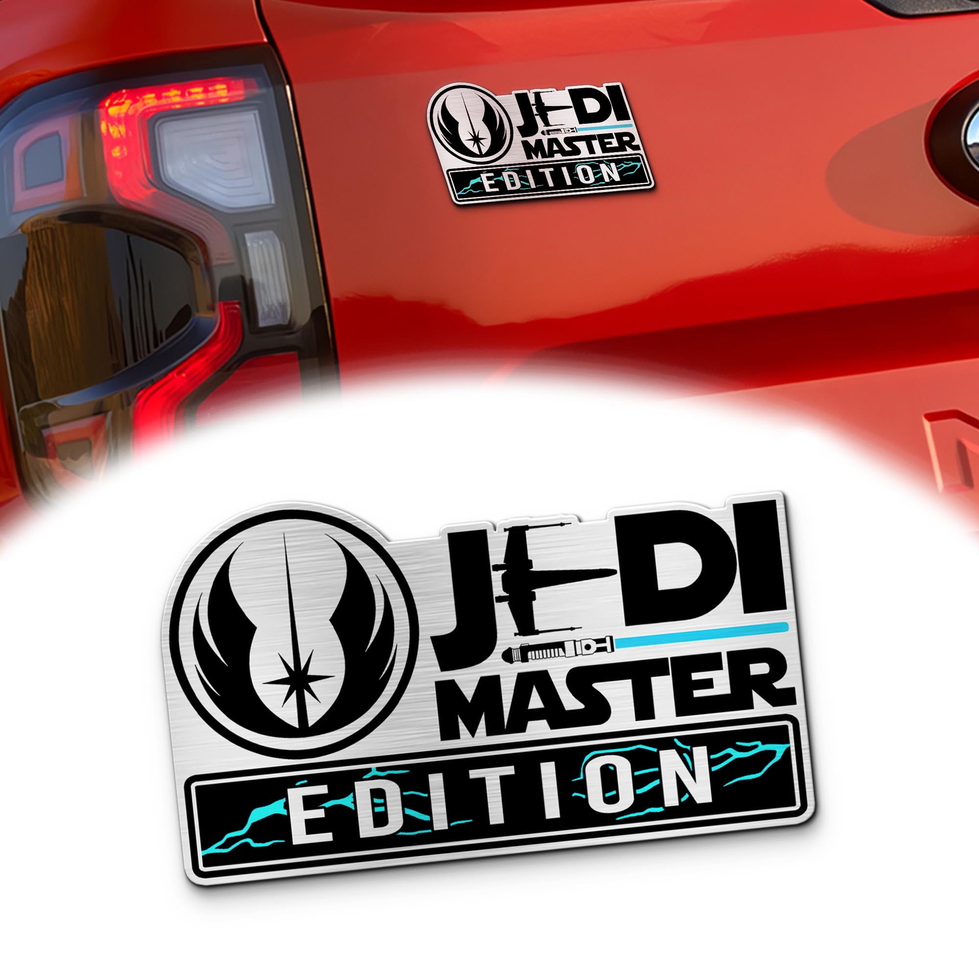 Jedi Car Name Emblem Badge mockup ads 2 Red (1)