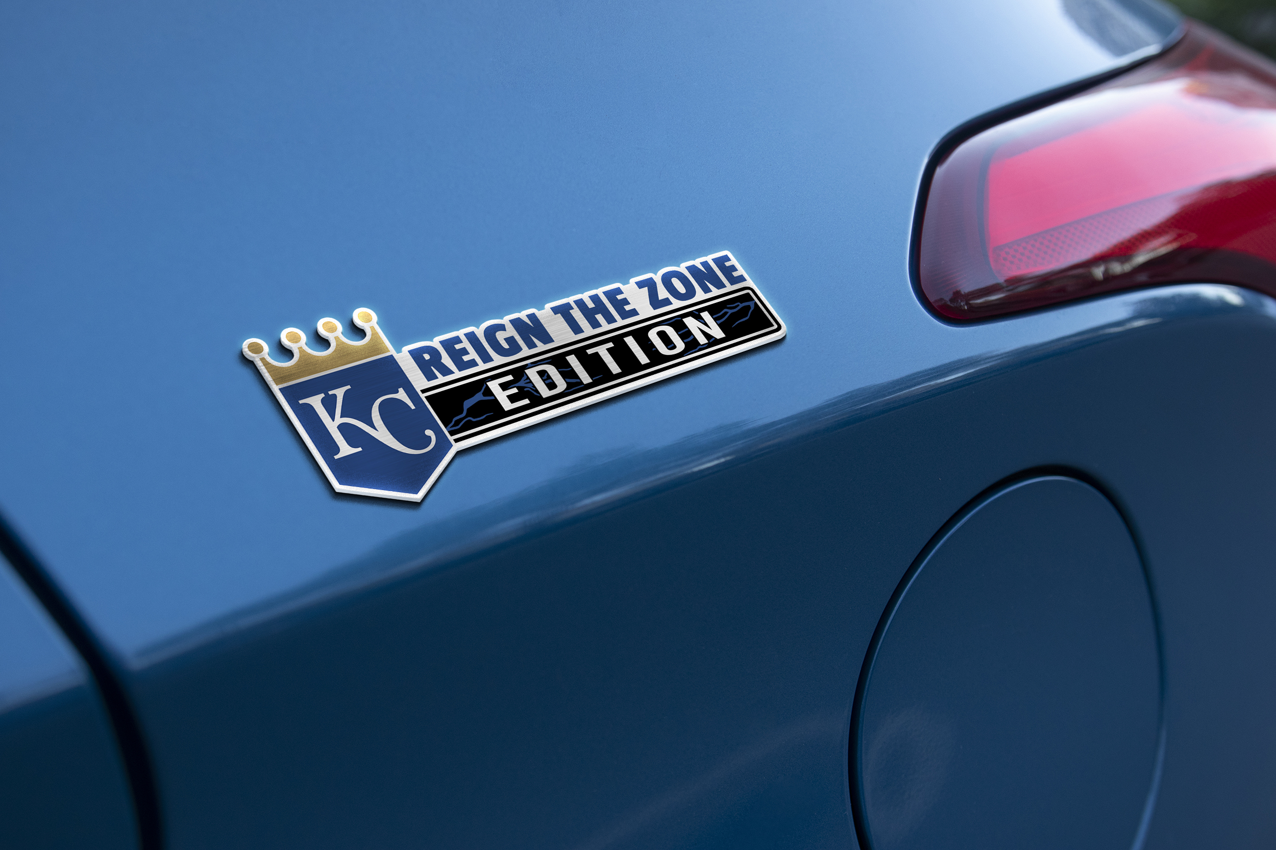 Kansas City Royals Car Name Emblem Badge mockup 2