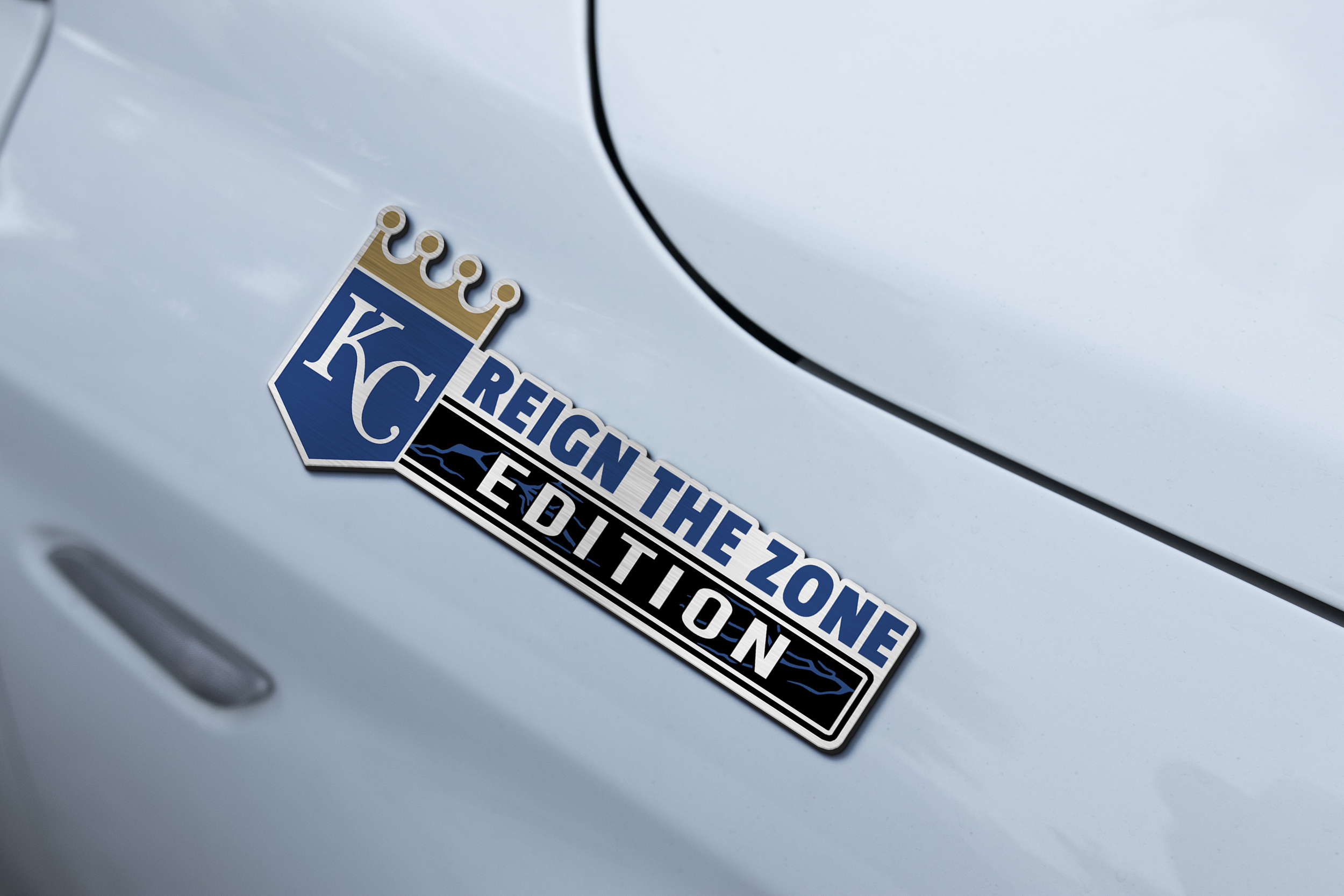 Kansas City Royals Car Name Emblem Badge mockup 3