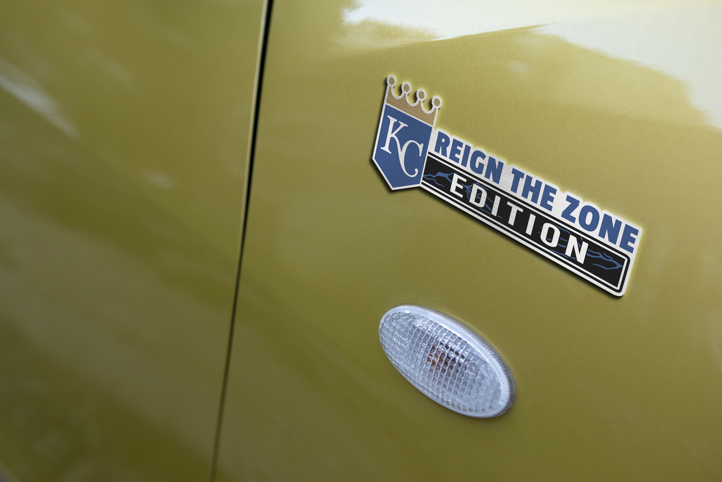 Kansas City Royals Car Name Emblem Badge mockup 4
