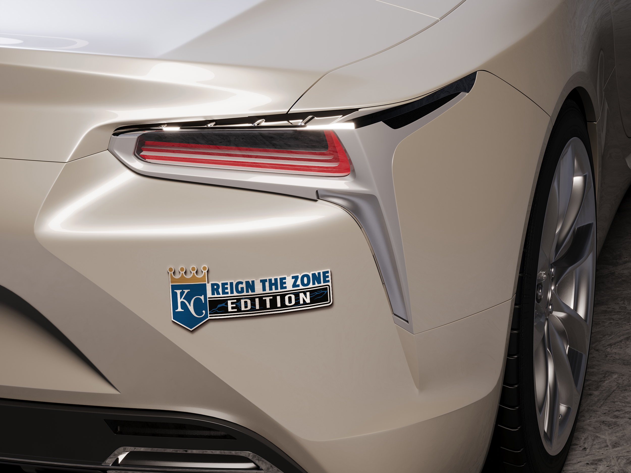 Kansas City Royals Car Name Emblem Badge mockup 5