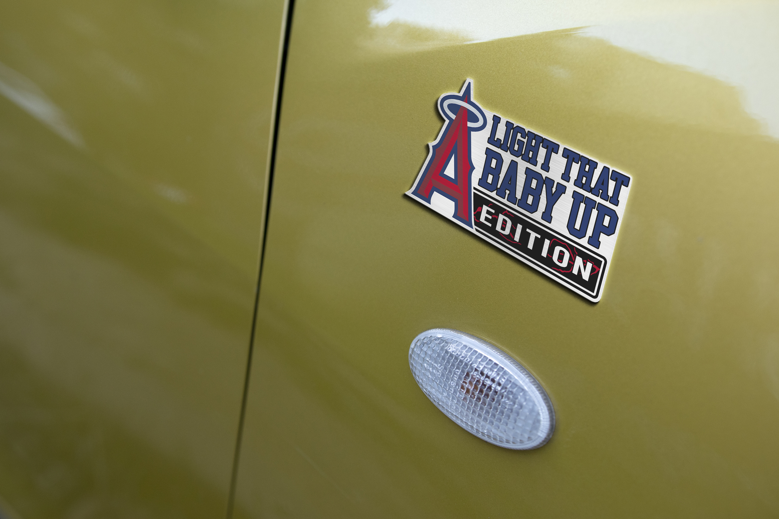 Los Angeles Angels Car Name Emblem Badge mockup 4
