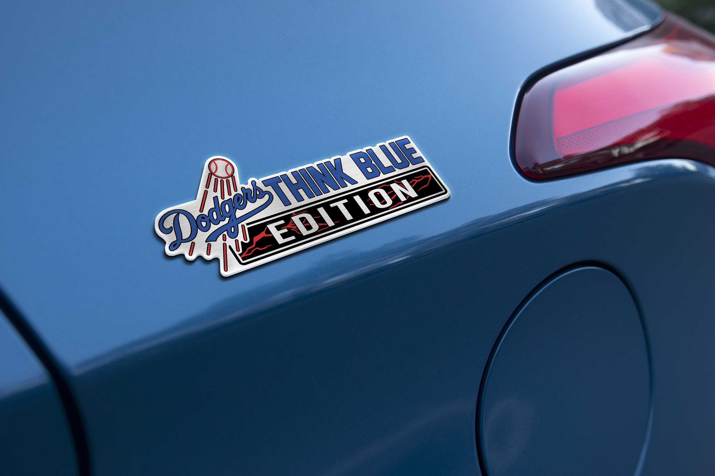 Los Angeles Dodgers Car Name Emblem Badge mockup 2