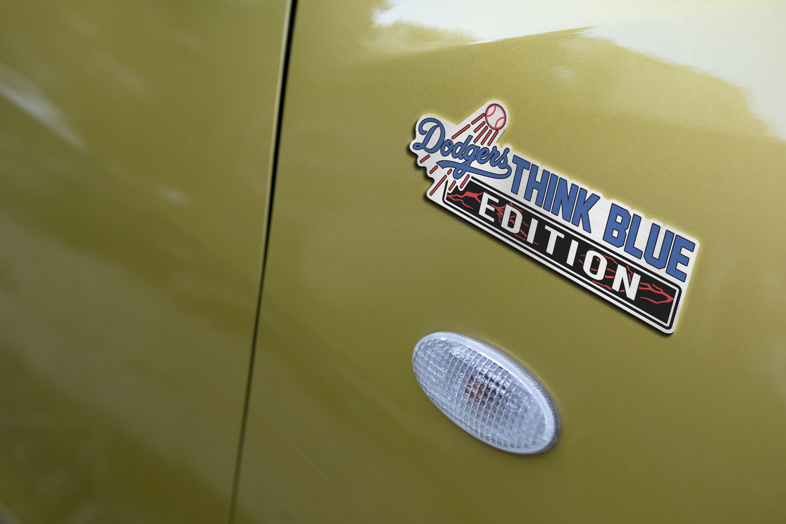 Los Angeles Dodgers Car Name Emblem Badge mockup 4