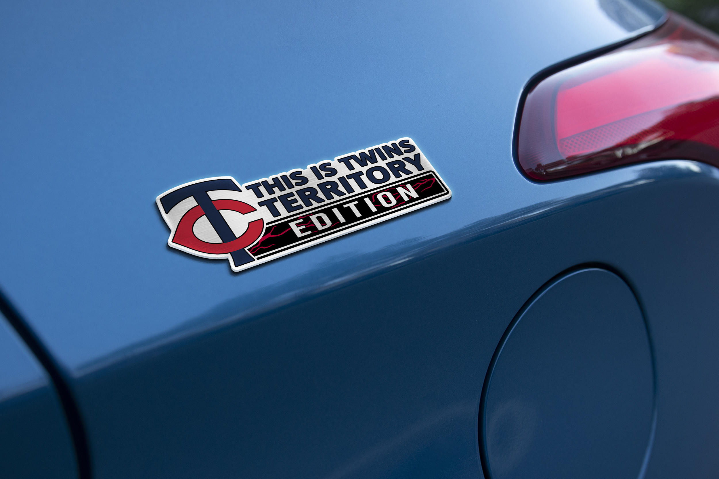 Minnesota Twins Car Name Emblem Badge mockup 2