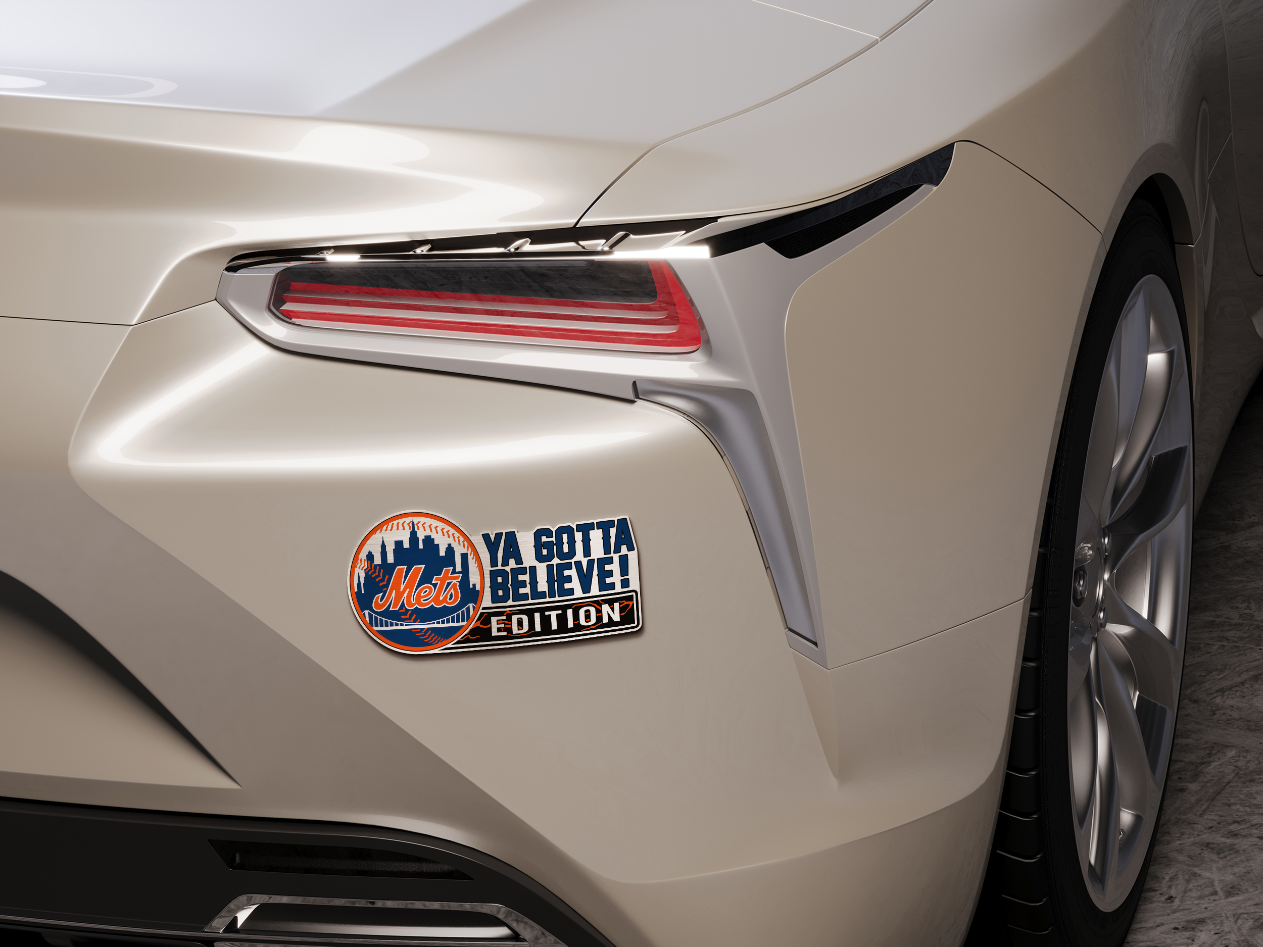New York Mets Car Name Emblem Badge mockup 5