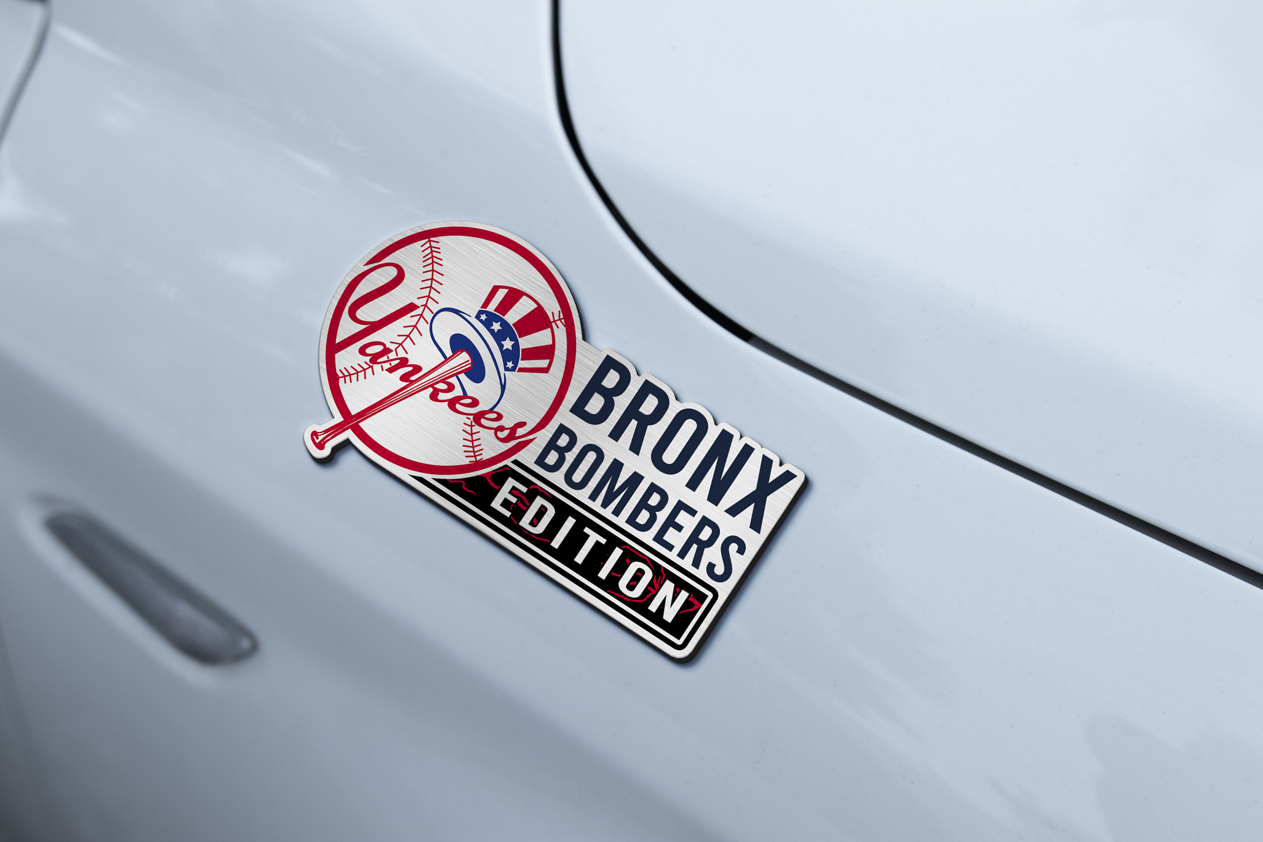 New York Yankees Car Name Emblem Badge mockup 3