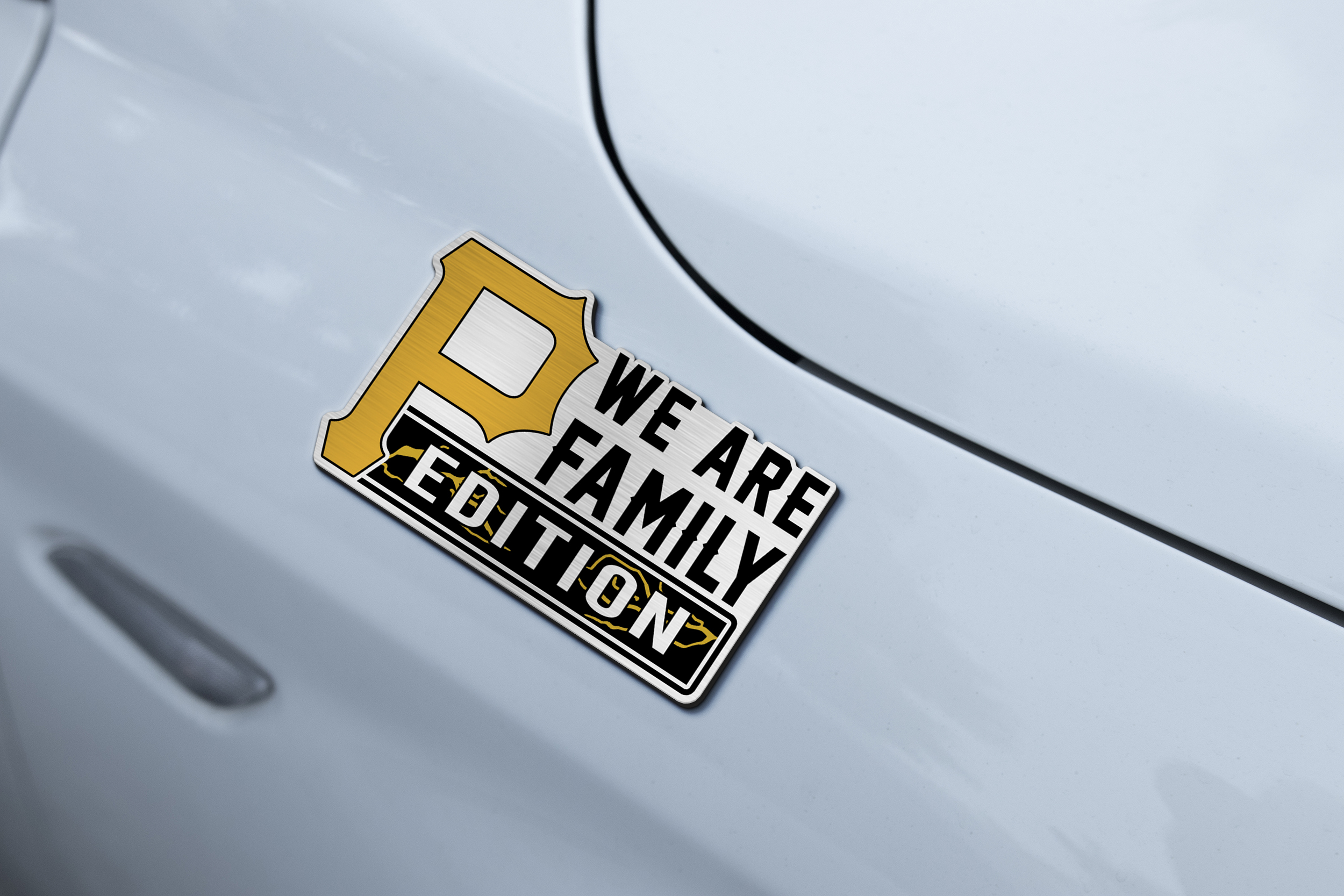 Pittsburgh Pirates Car Name Emblem Badge mockup 3