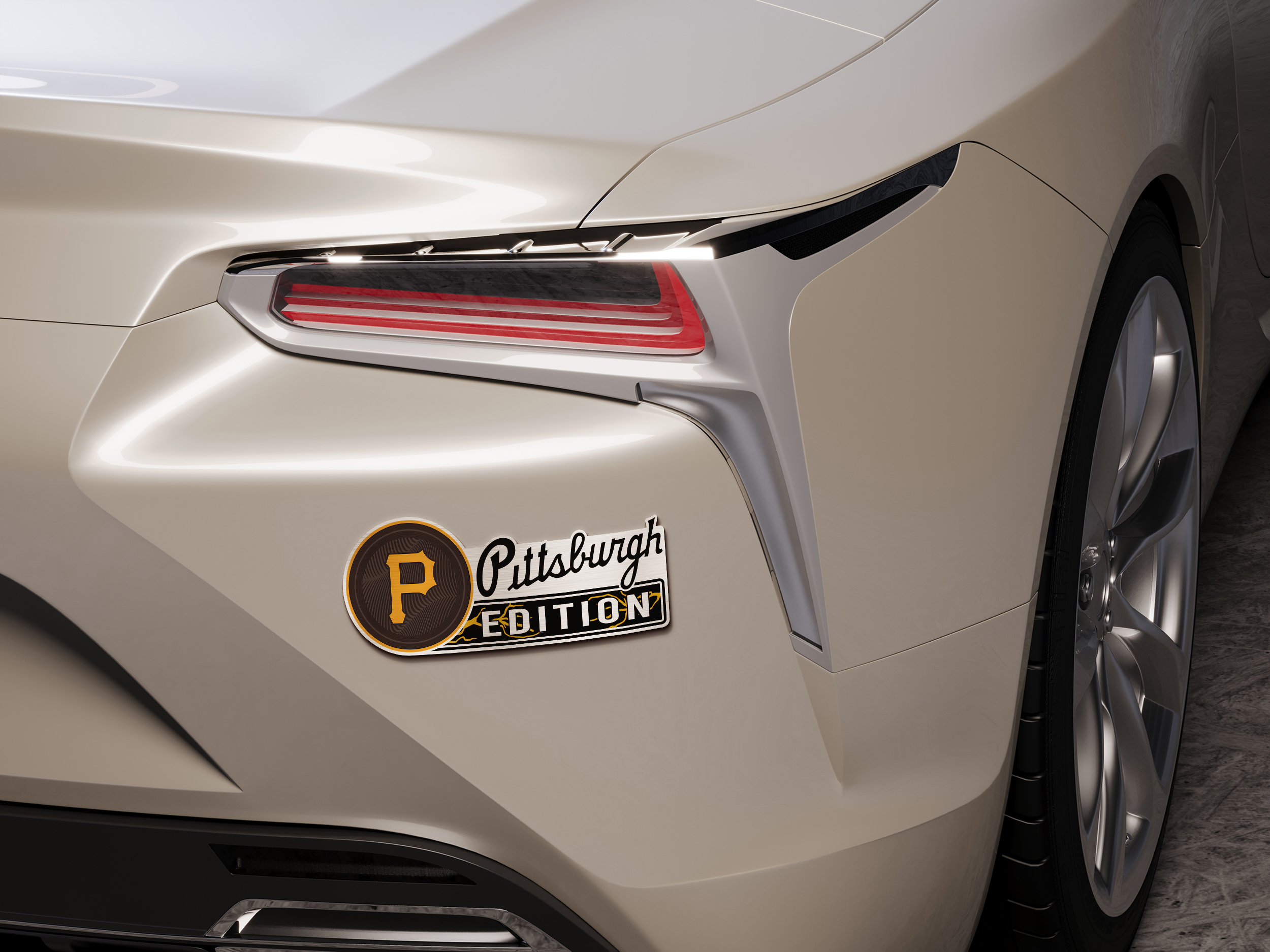 Pittsburgh Pirates Car Name Emblem Badge mockup 5