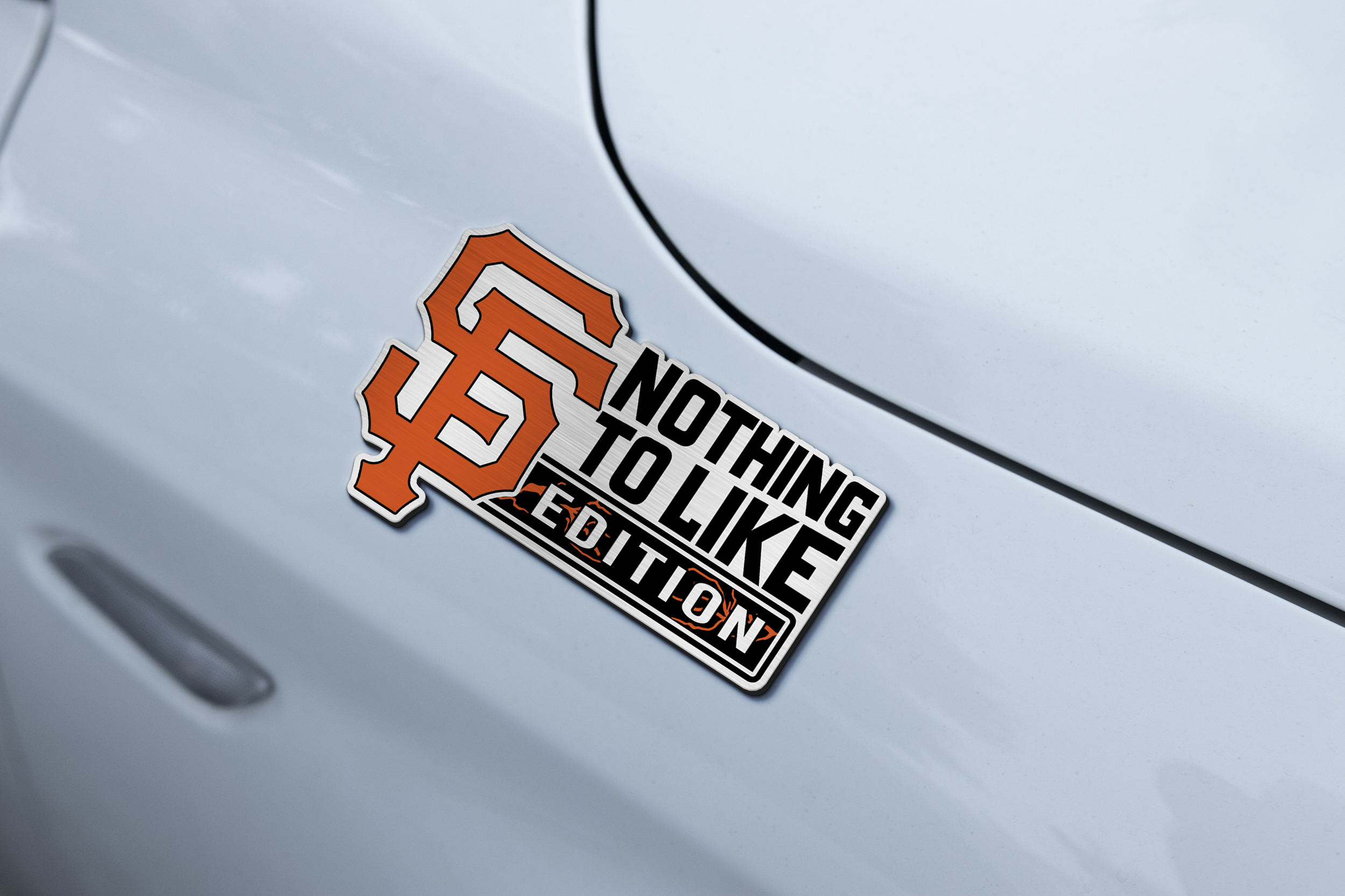 San Francisco Giants Car Name Emblem Badge mockup 3