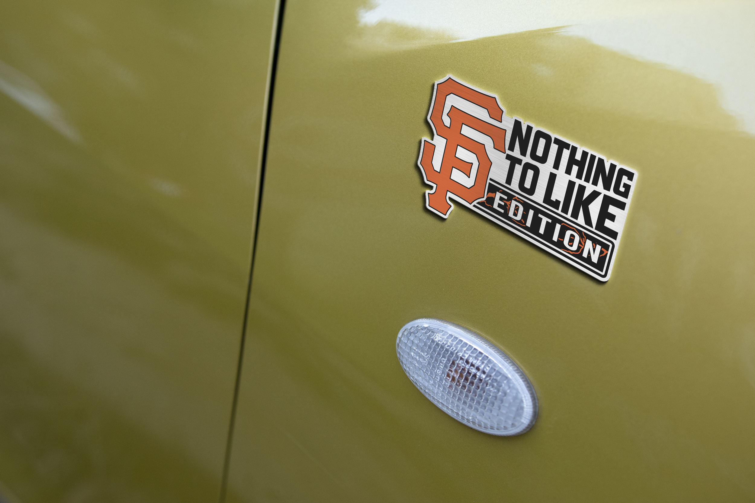 San Francisco Giants Car Name Emblem Badge mockup 4