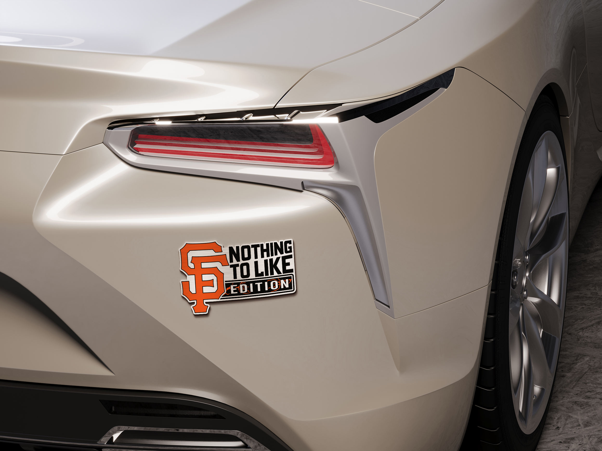 San Francisco Giants Car Name Emblem Badge mockup 5