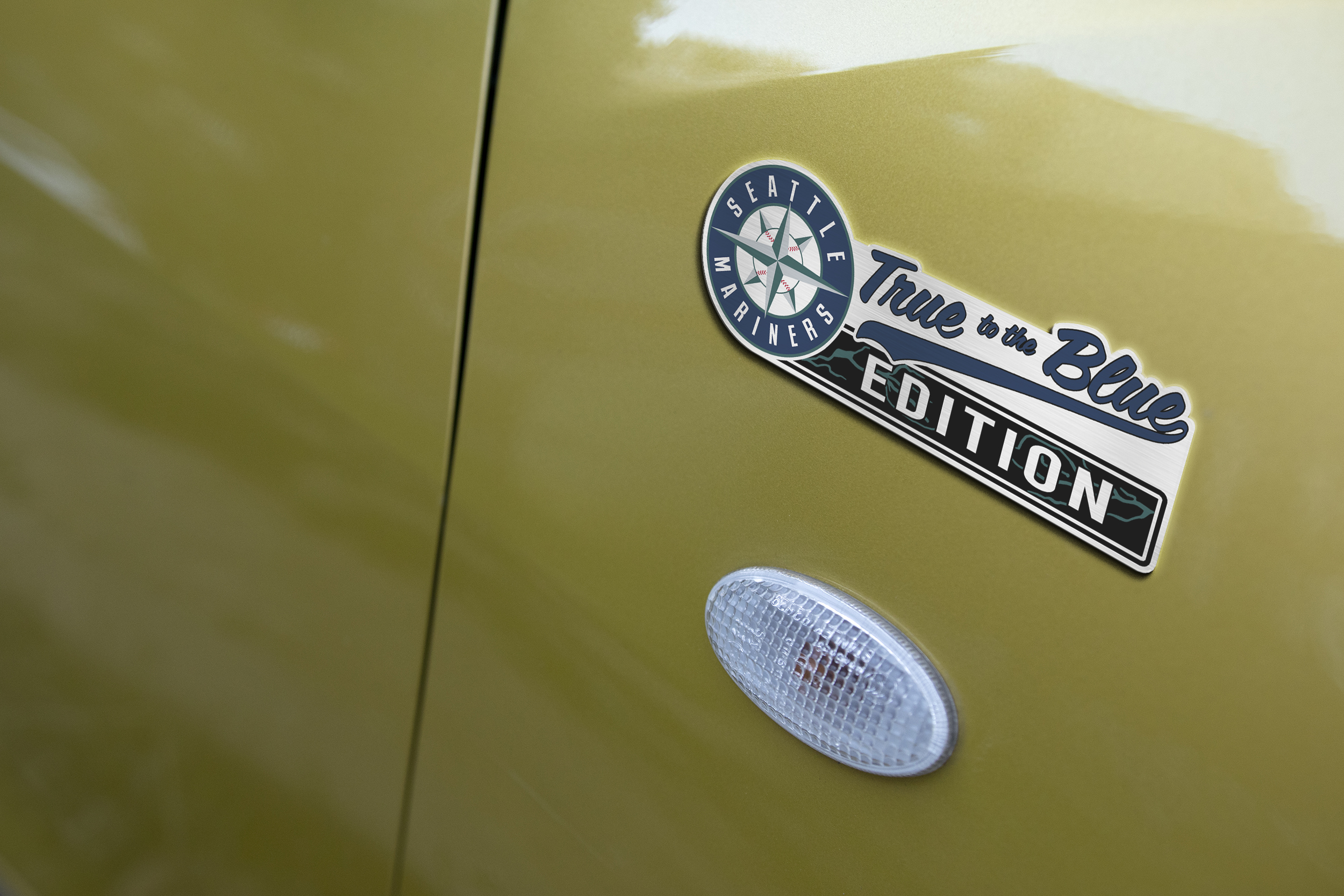 Seattle Mariners Car Name Emblem Badge mockup 4