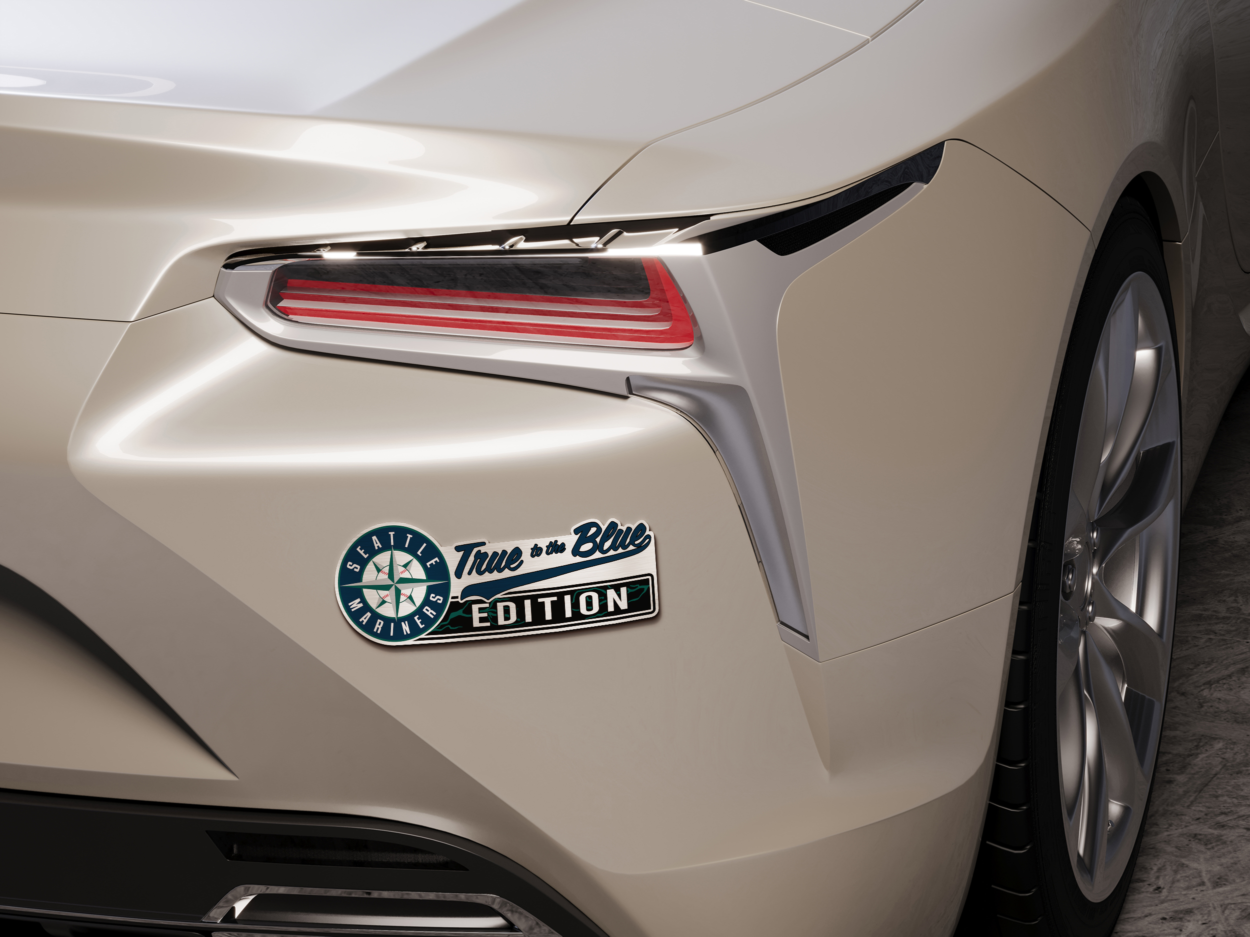 Seattle Mariners Car Name Emblem Badge mockup 5