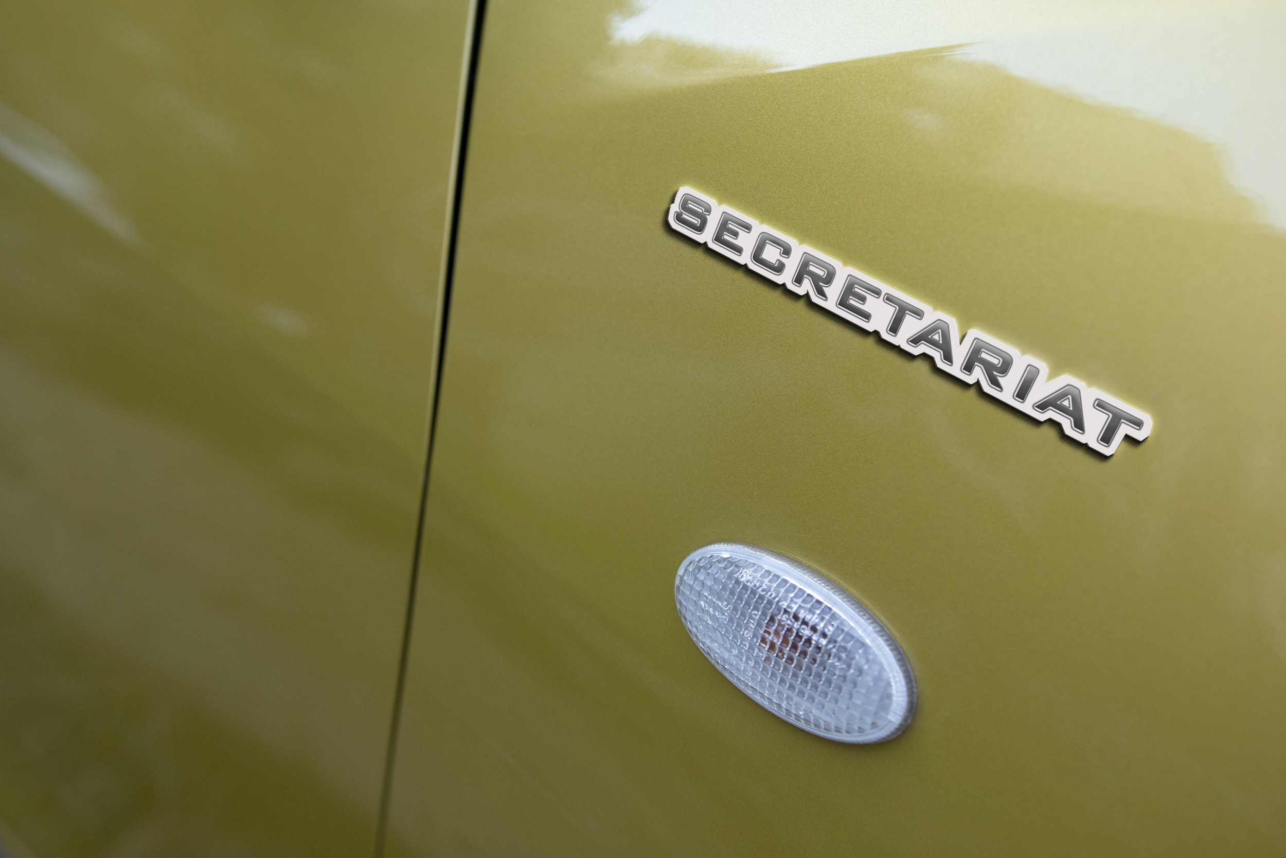 Secretariat Car Name Emblem Badge mockup 4