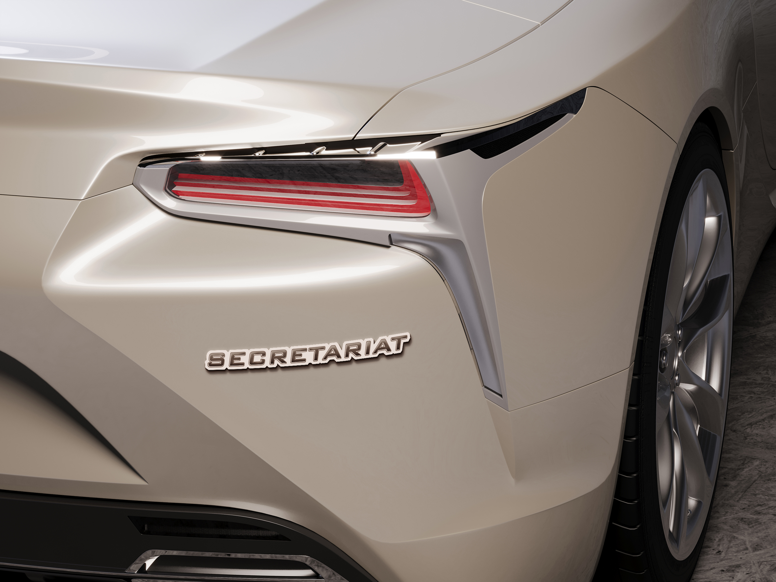 Secretariat Car Name Emblem Badge mockup 5