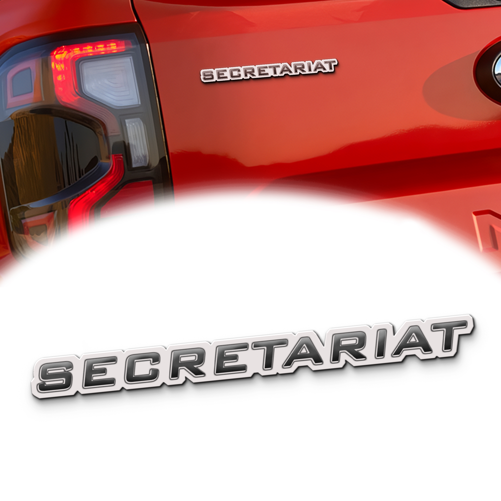 Secretariat Car Name Emblem Badge mockup ads 2 Red (1)