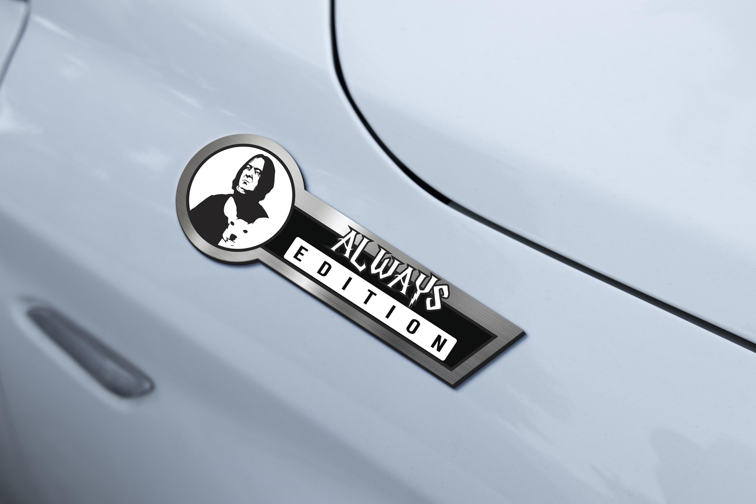 Severus Snape Car Name Emblem Badge mockup 3