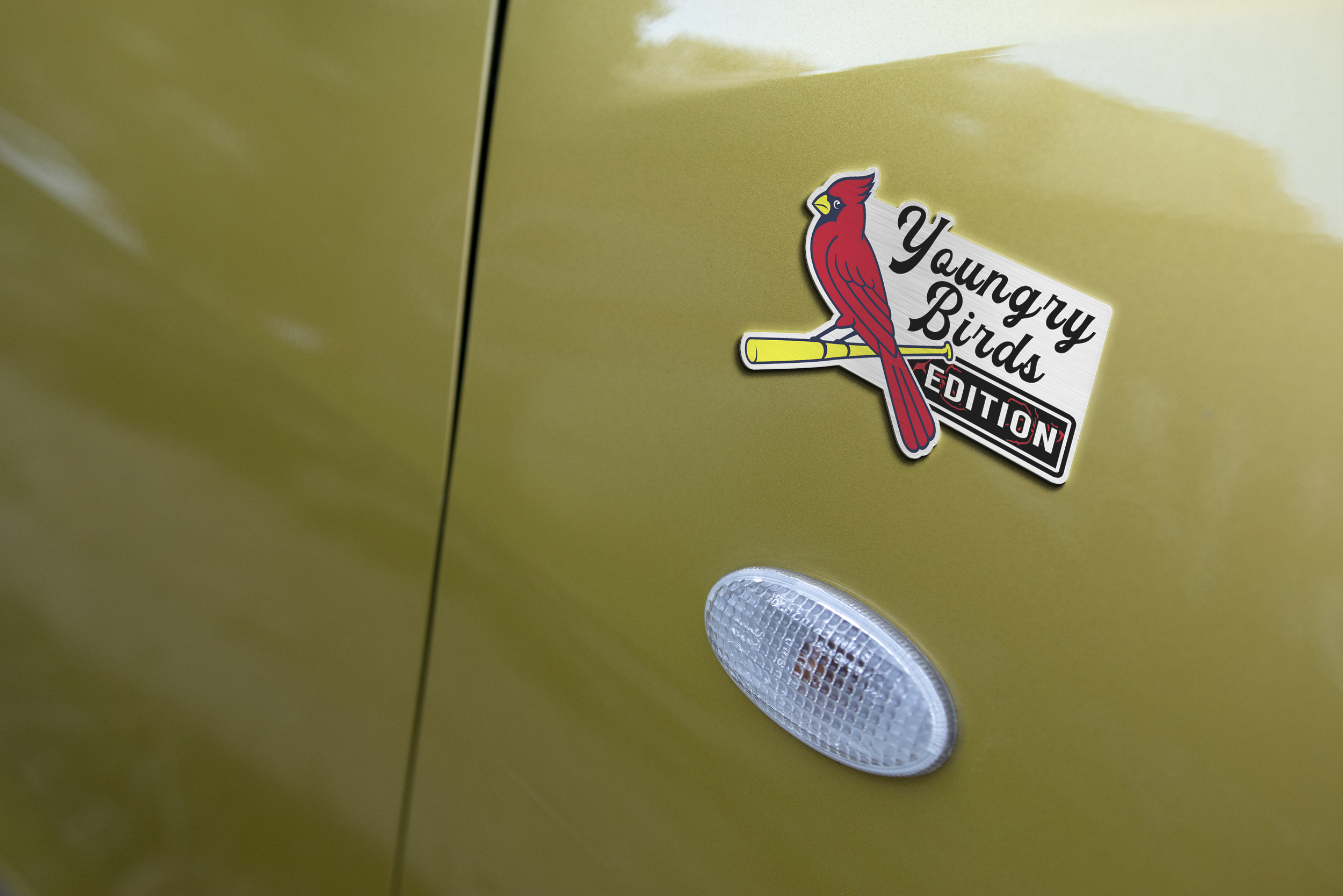 St. Louis Cardinals Car Name Emblem Badge mockup 4