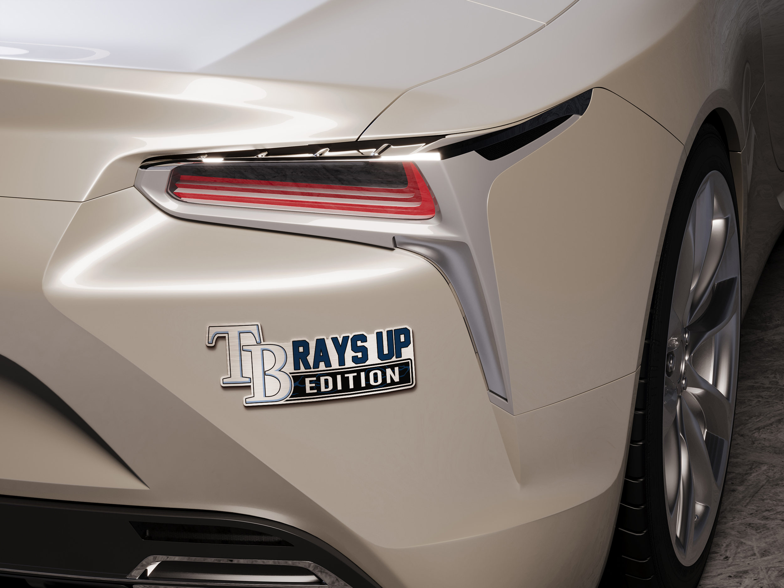Tampa Bay Rays Car Name Emblem Badge mockup 5