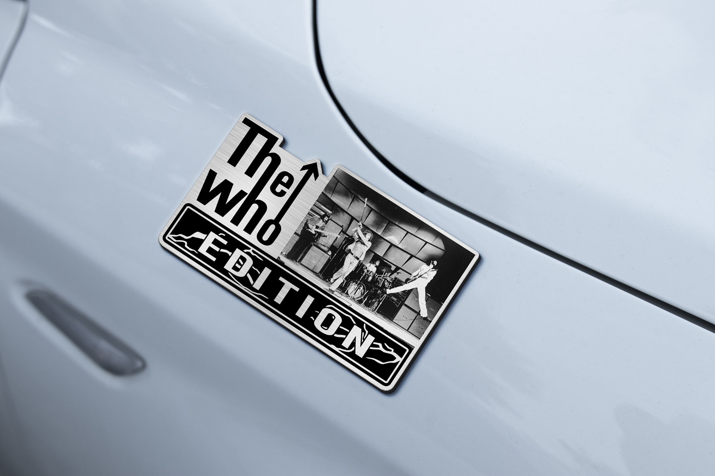 The Who Ver 2 Car Name Emblem Badge mockup 3