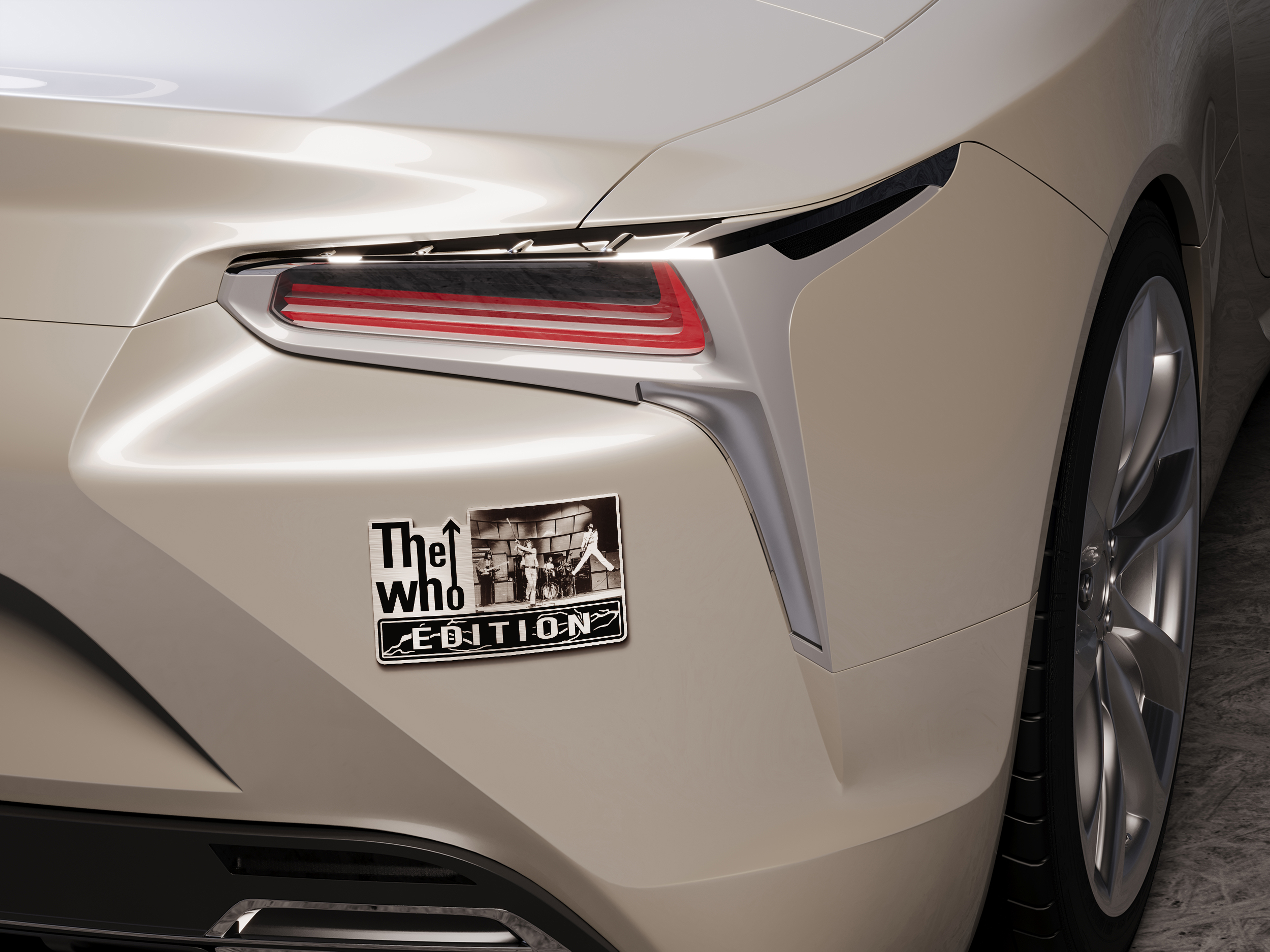 The Who Ver 2 Car Name Emblem Badge mockup 5