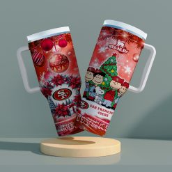 San Francisco 49ers x Snoopy Christmas Stanley Tumbler 2025 – Limited Holiday Edition