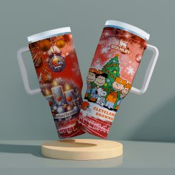 Cleveland Browns x Snoopy Christmas Stanley Tumbler 2025 – Limited Holiday Edition